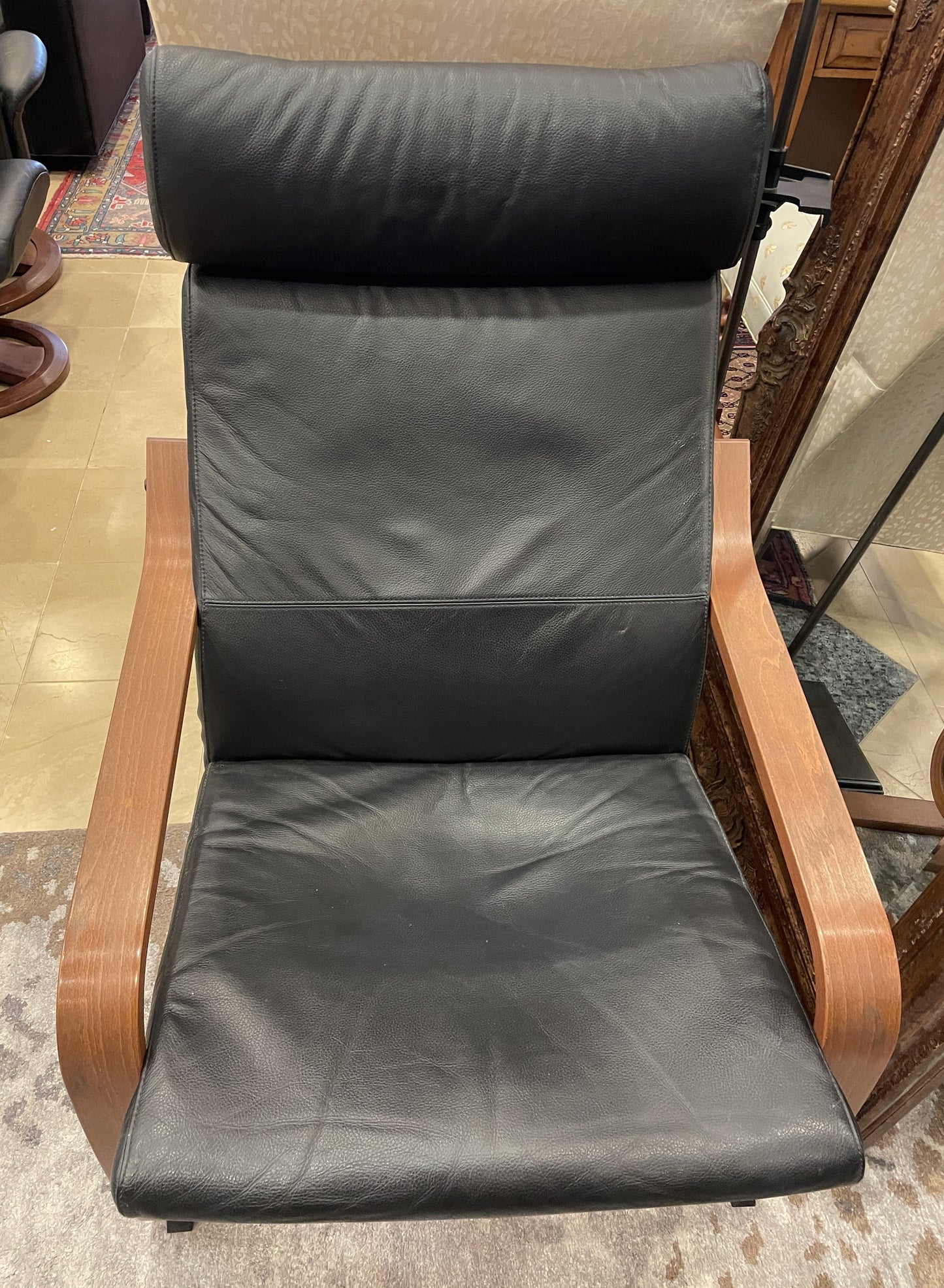 Ikea Black Poang Cantilever Chair, AS IS (Two available) (0HV001)