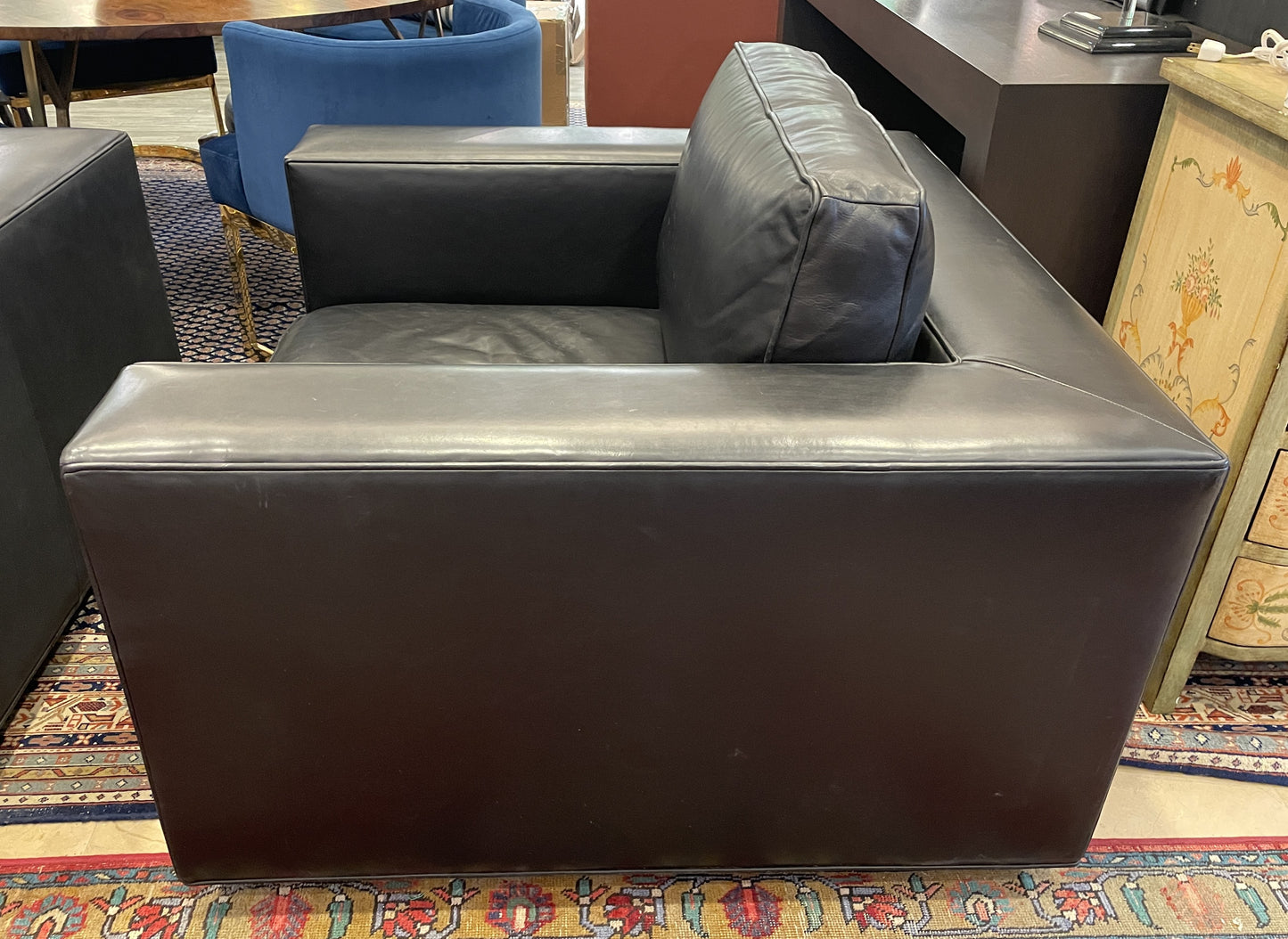 Restoration Hardware Maddox Leather Arm Chair (Two available) (0HV006)