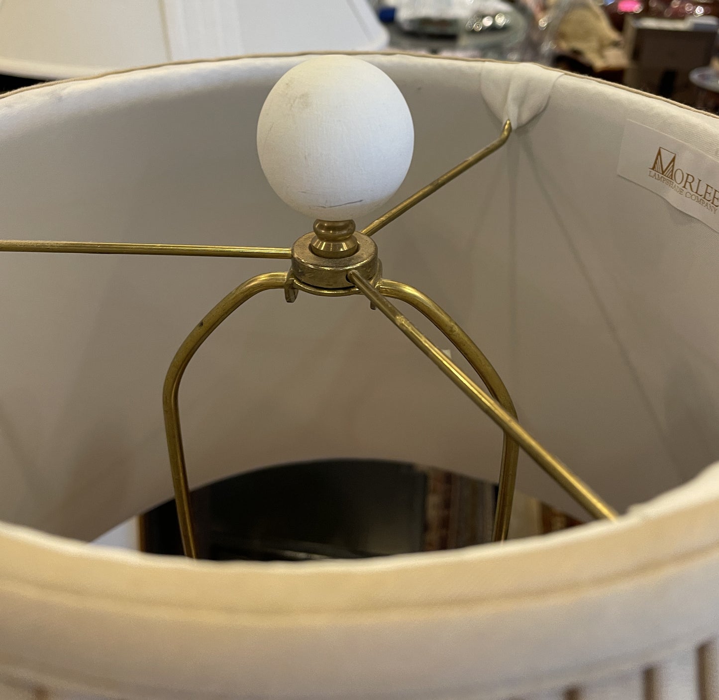 Pr. Alabaster Column Lamps, AS IS (0HU00C)