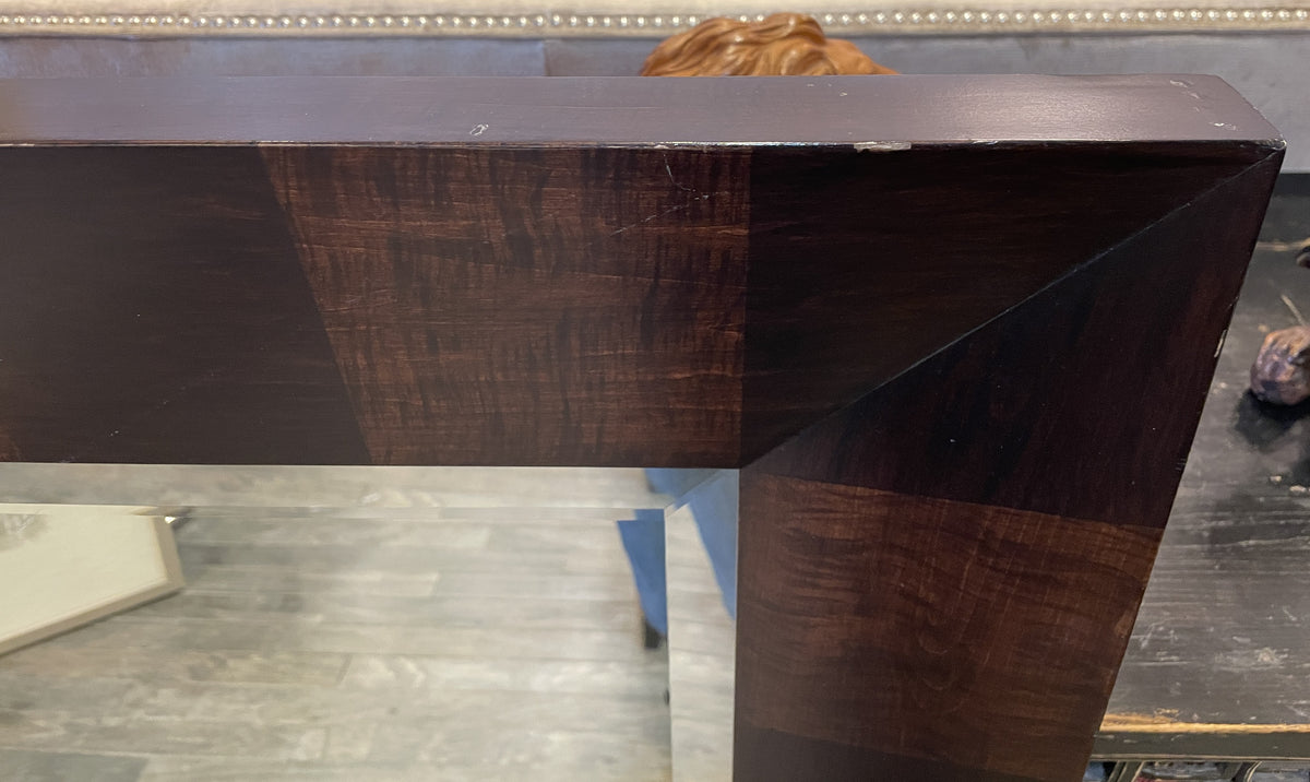 Dual Toned Beveled Wooden Framed Mirror, AS IS (01B02J)