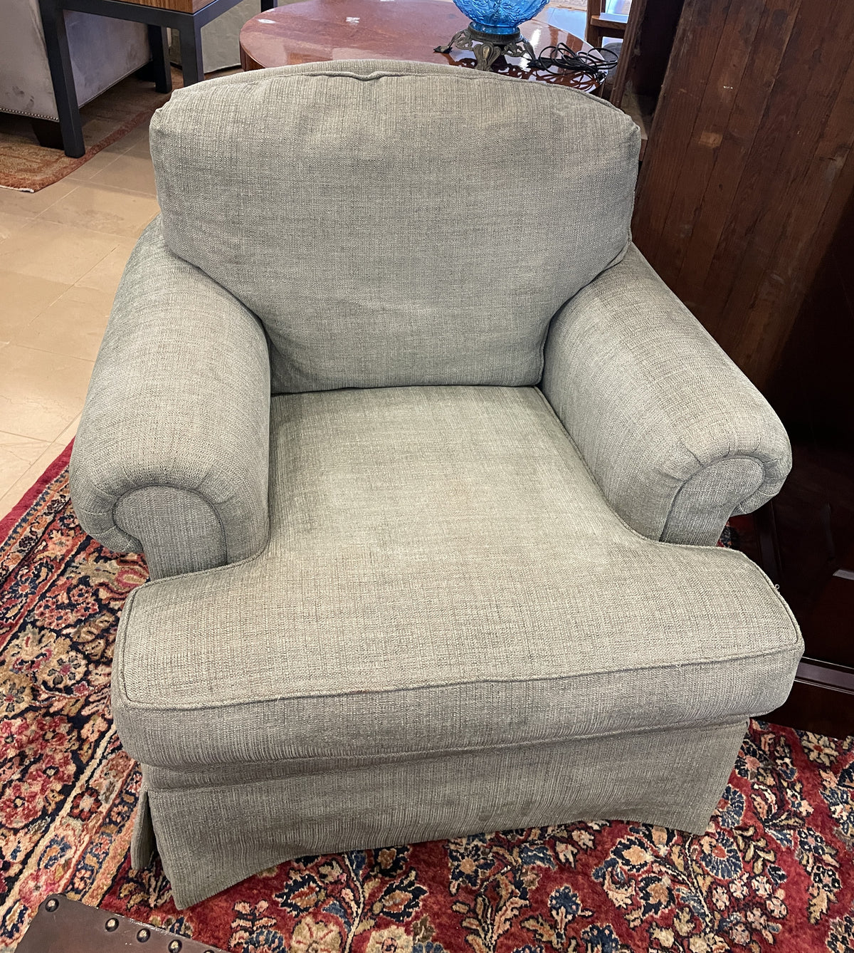 Seafoam Occassional Arm Chair, AS IS (Two available 01B02K 01B02L)