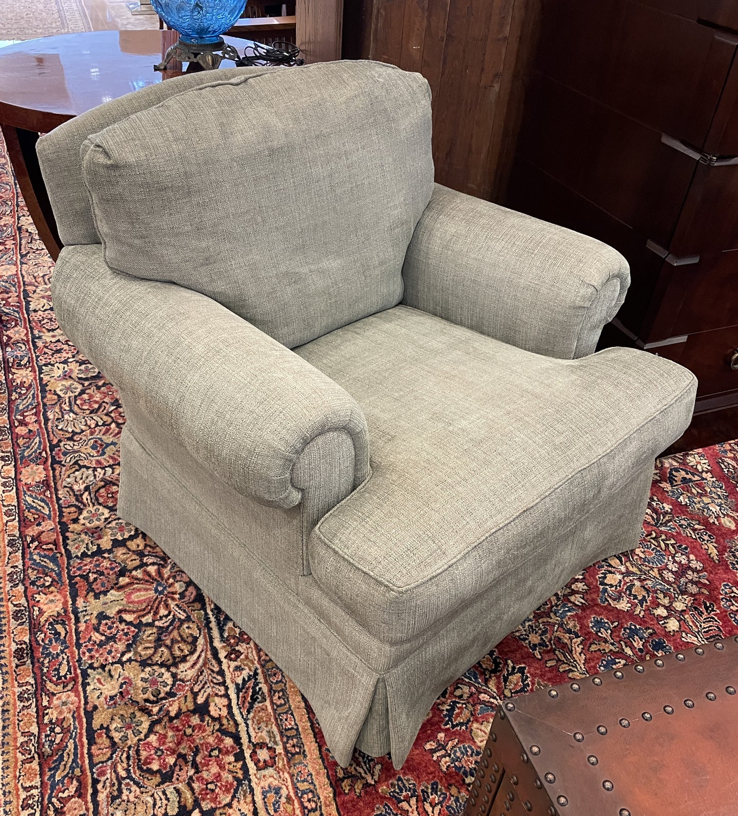Seafoam Occassional Arm Chair, AS IS (Two available 01B02K 01B02L)