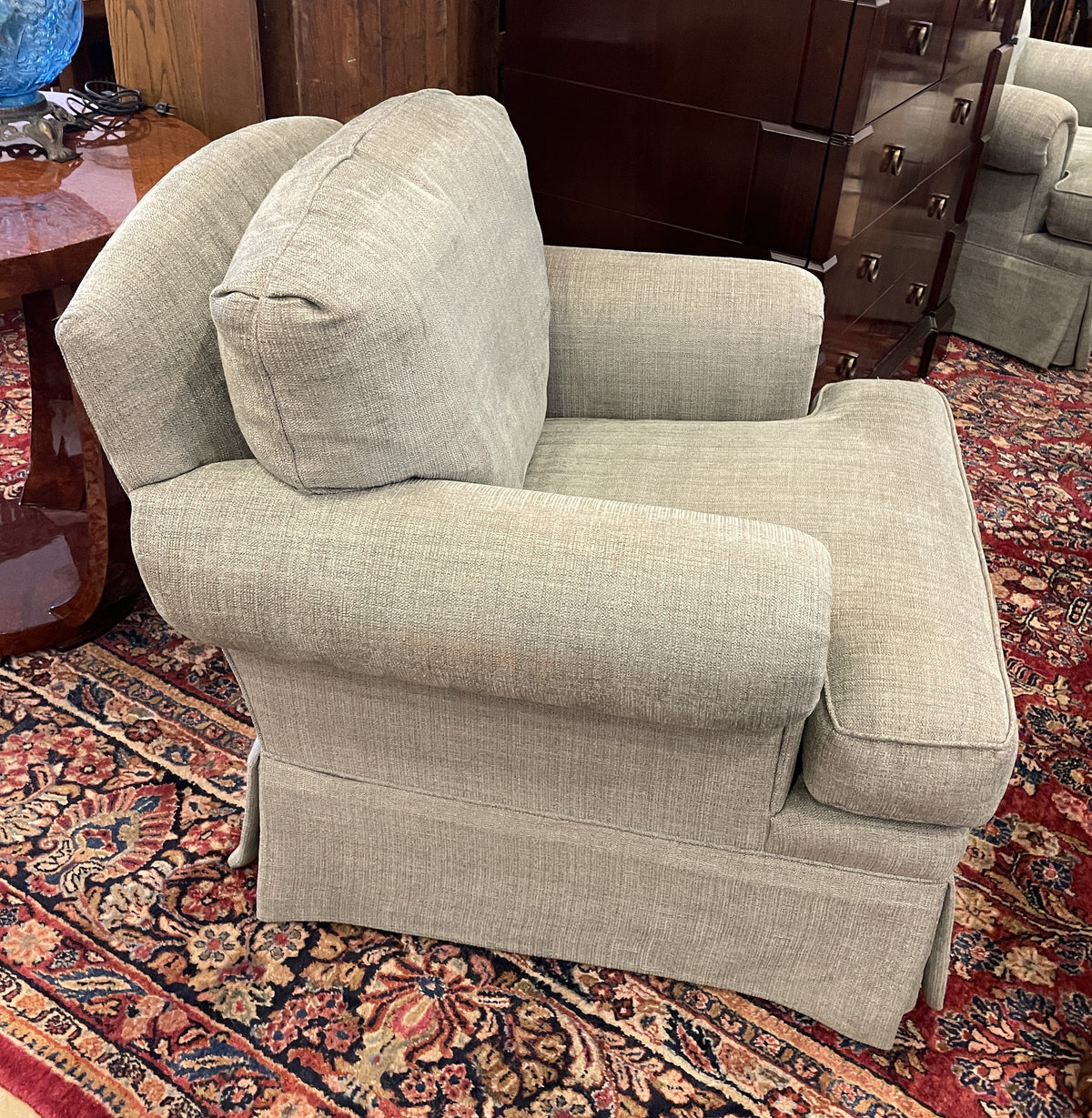 Seafoam Occassional Arm Chair, AS IS (Two available 01B02K 01B02L)