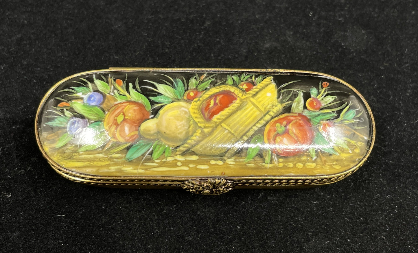 Limoges Harvest Scene Trinket Box (0I0003)
