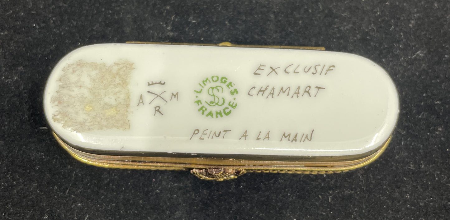 Limoges Harvest Scene Trinket Box (0I0003)