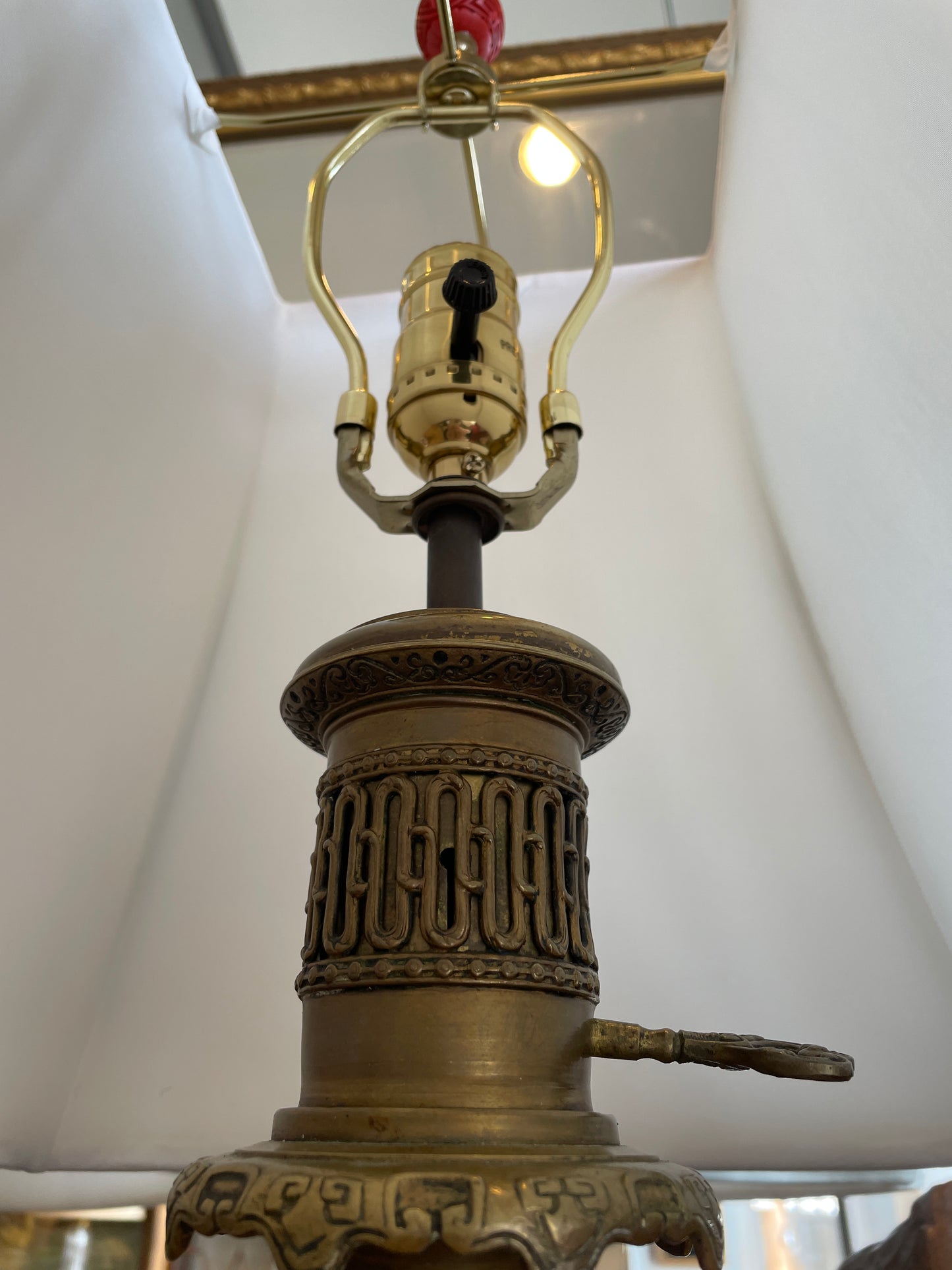 Antique 19th Century Japanese Imari Table Lamps Mounted on Bronze, a pair (05B00A)