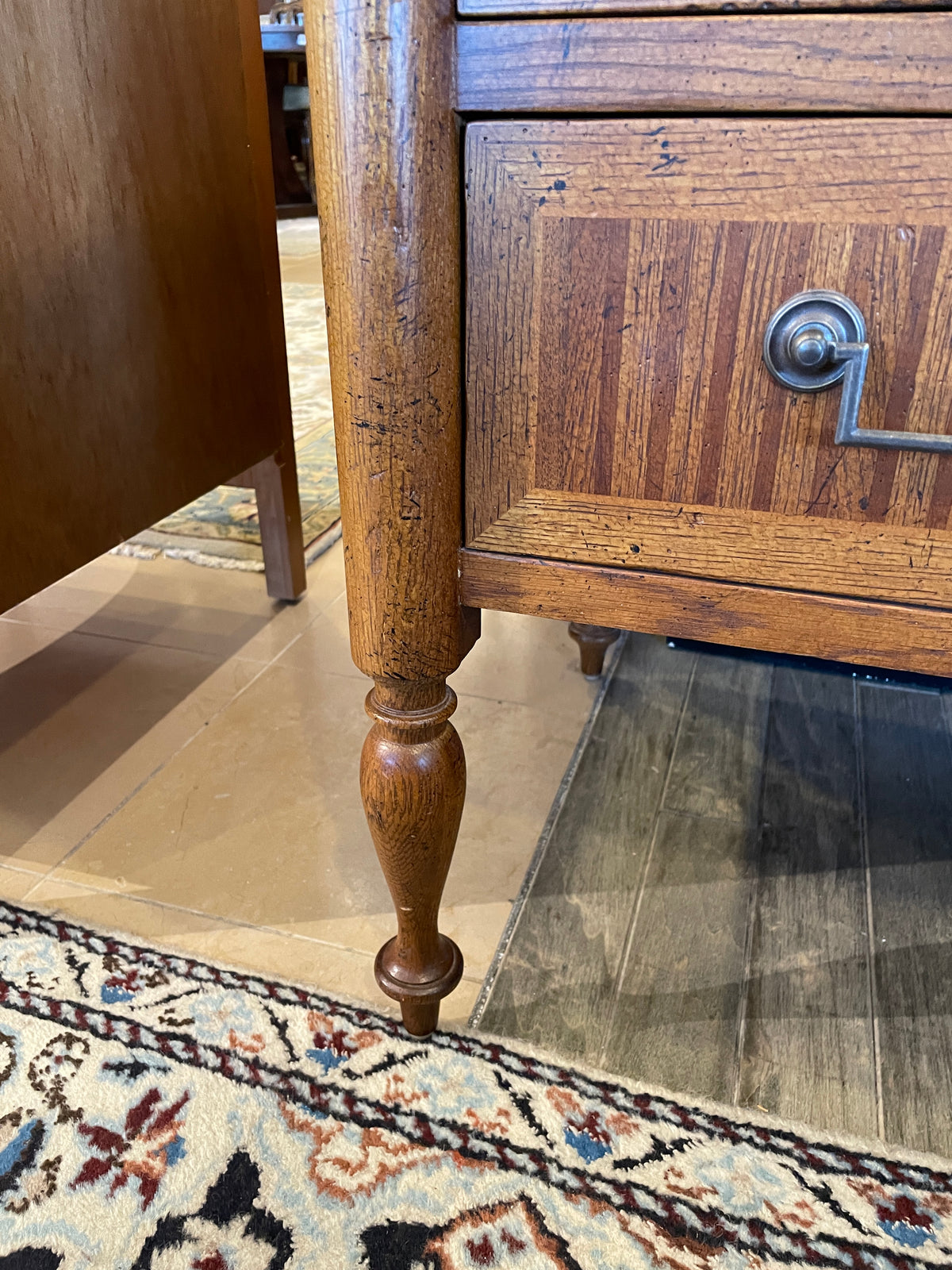 Milling Road Three Drawer Inlayed Chest, AS IS (01B02Z)