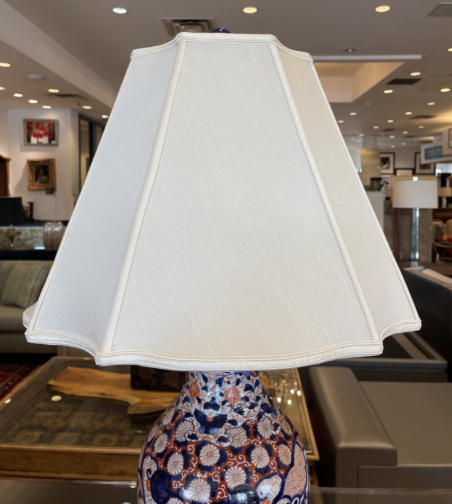 Antique 19th Century Japanese Imari Vase Mounted on Bronze Table Lamps, a pair (05B00B)