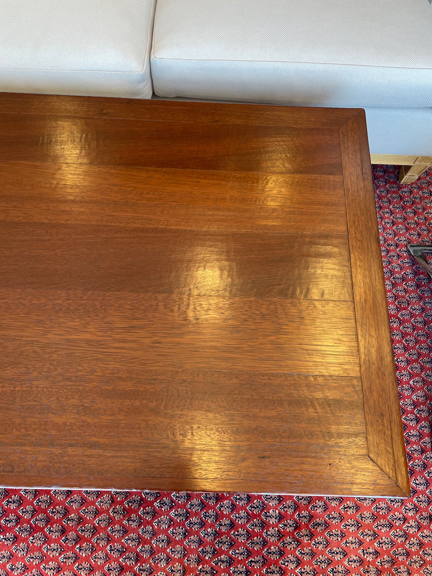 Iron and Plank Wood Coffee Table (01B031)