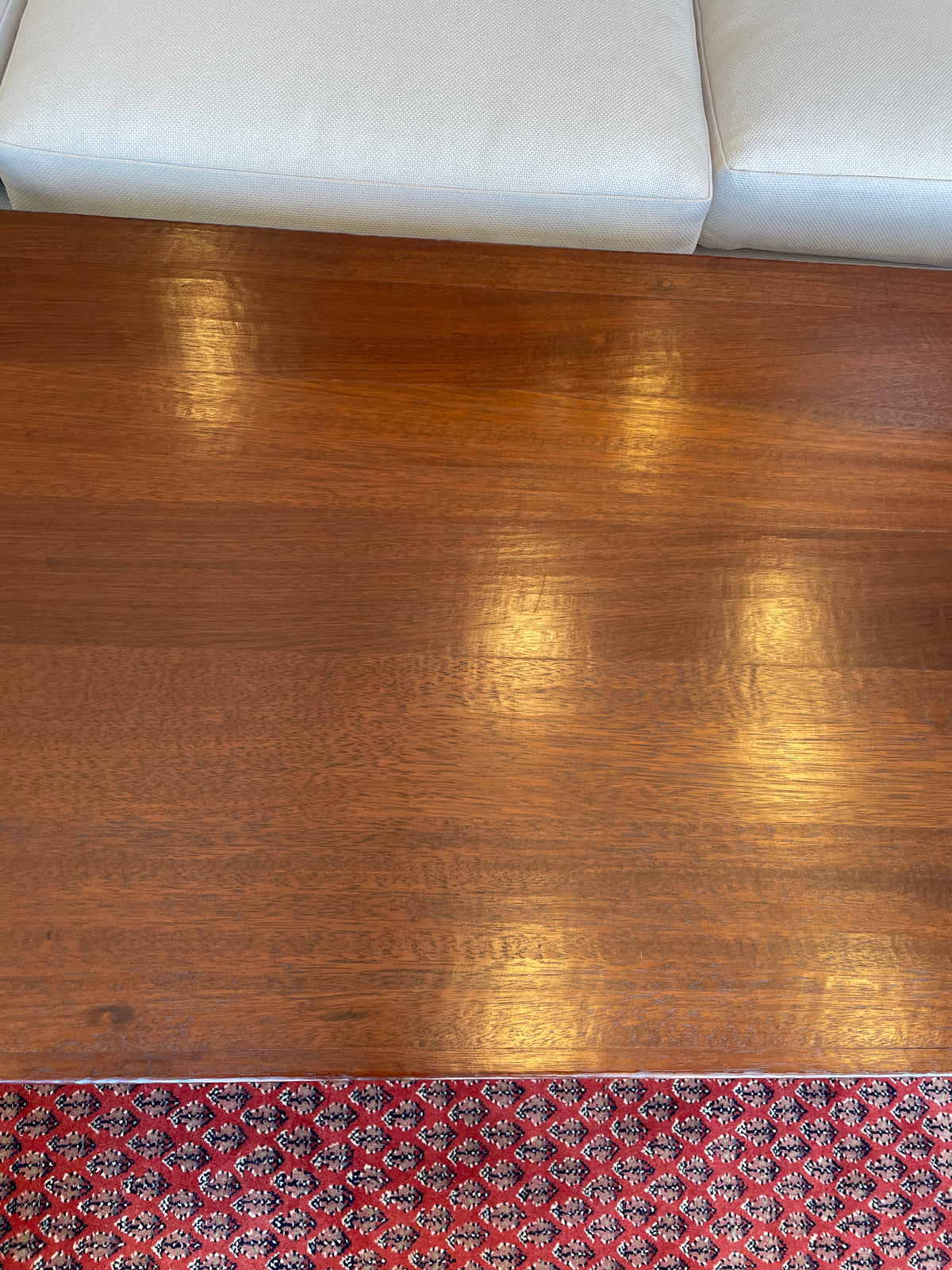 Iron and Plank Wood Coffee Table (01B031)