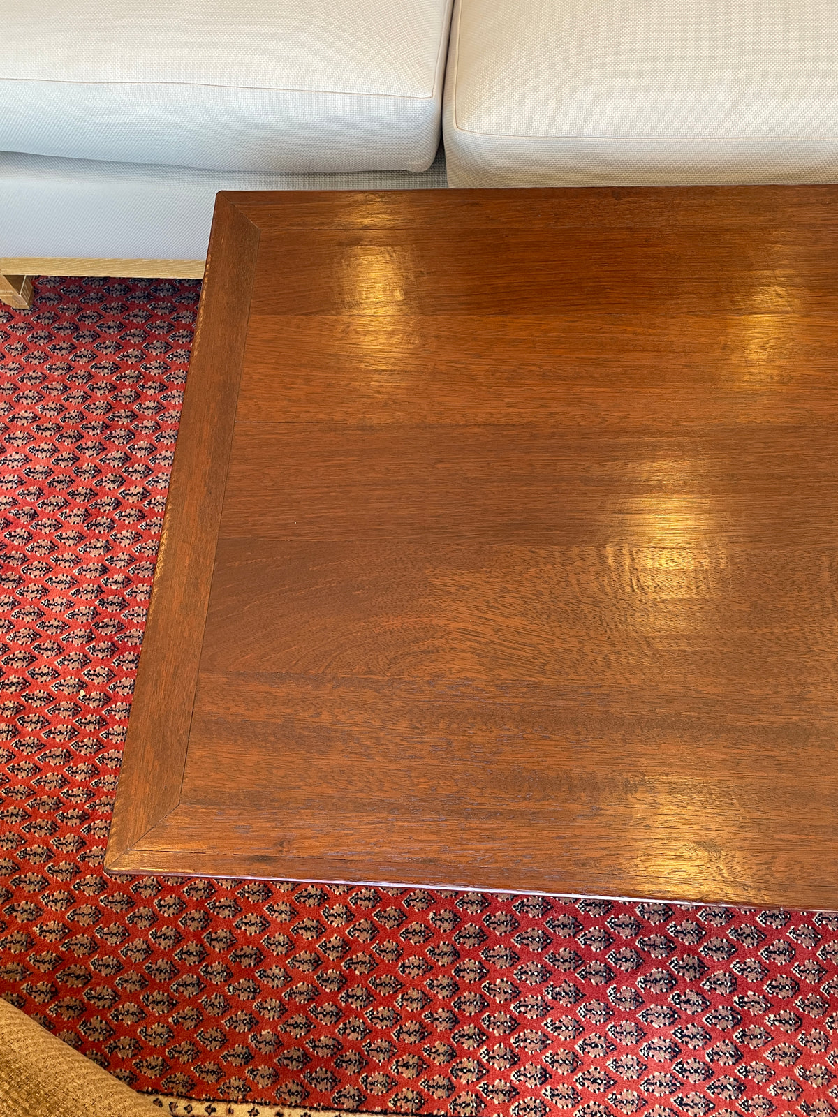 Iron and Plank Wood Coffee Table (01B031)