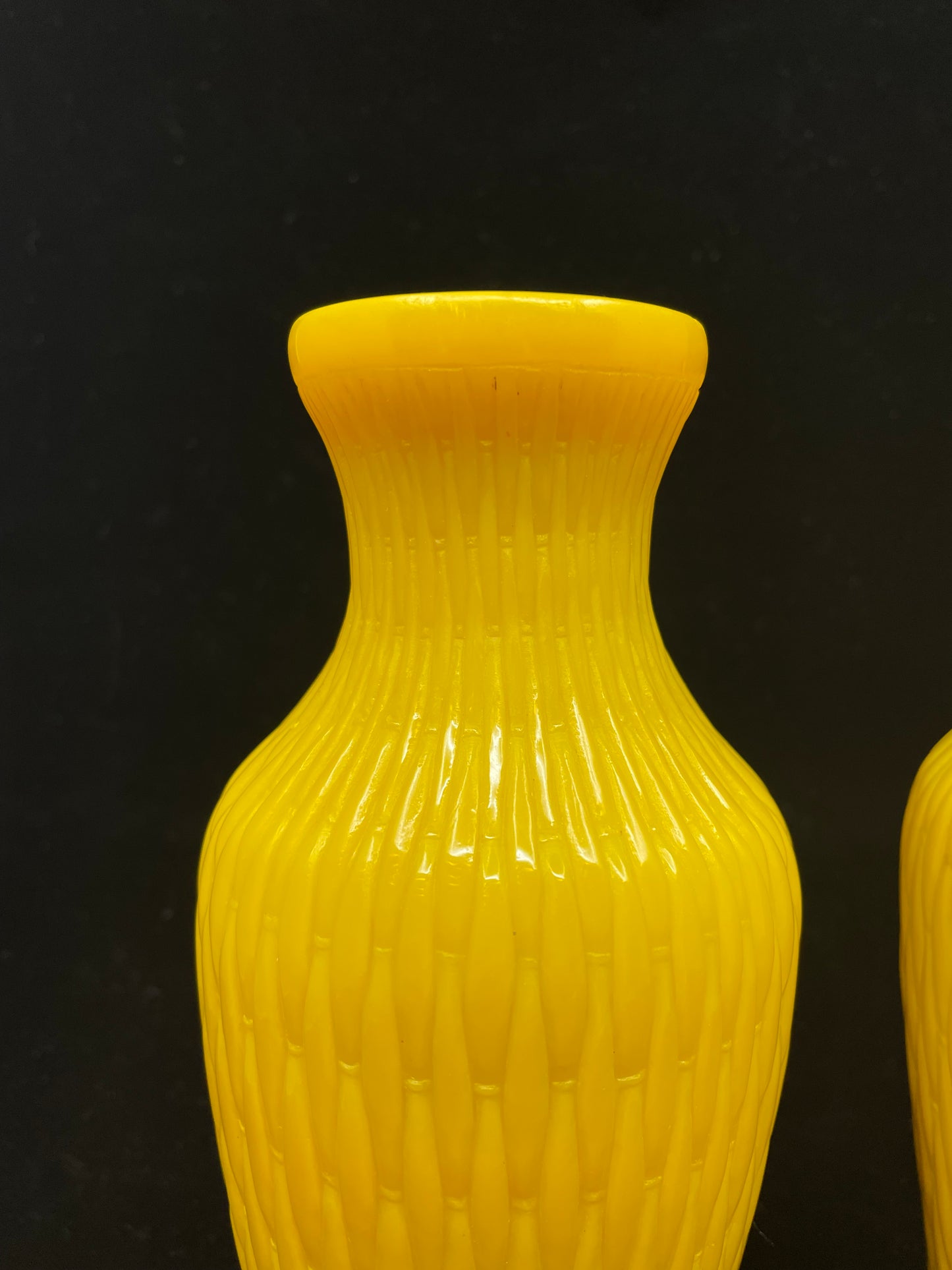 Pair of Antique Peking Glass Vases AS IS (61HCFY)