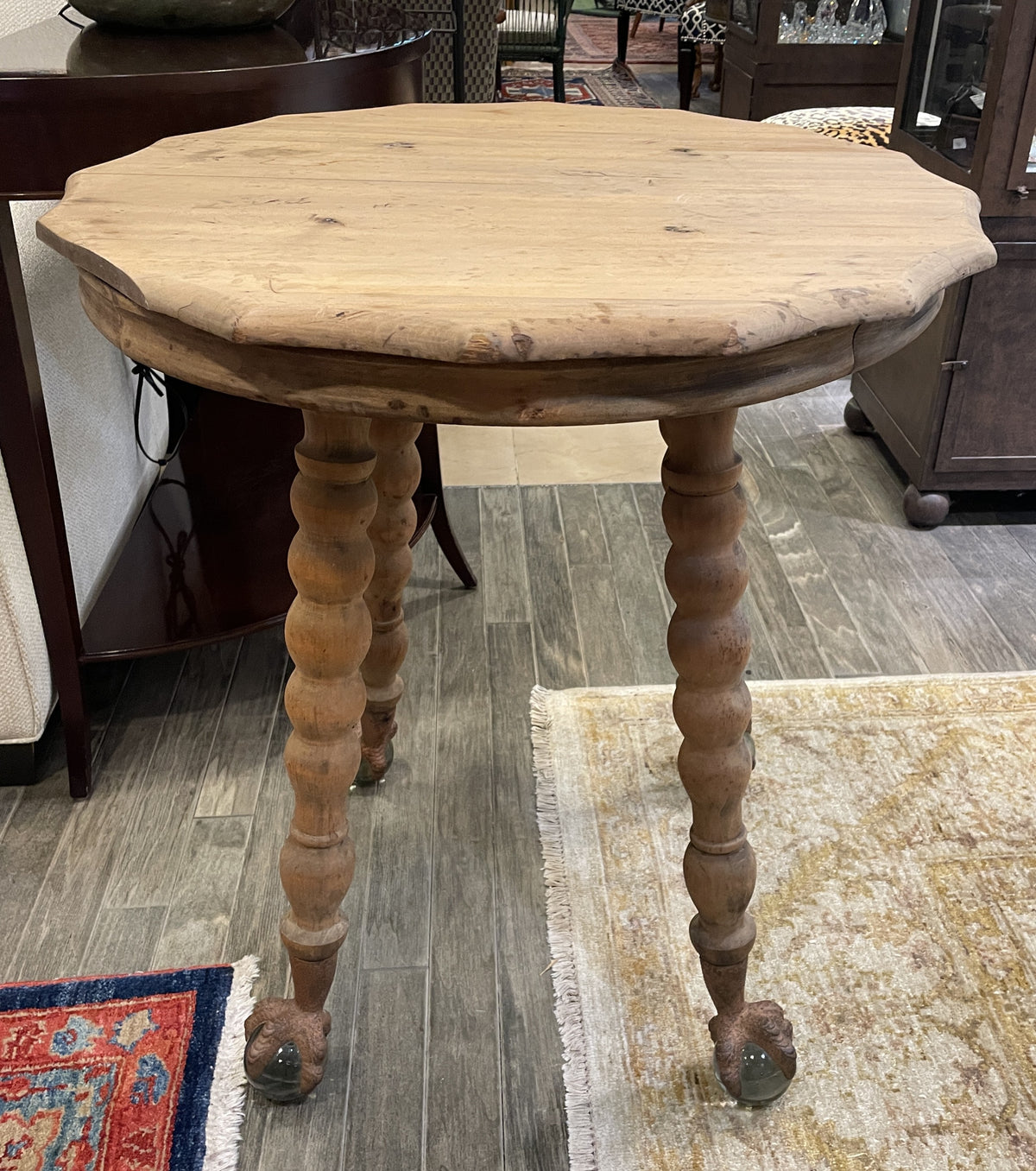 Antique Claw Foot Table, AS IS (0JL04D)