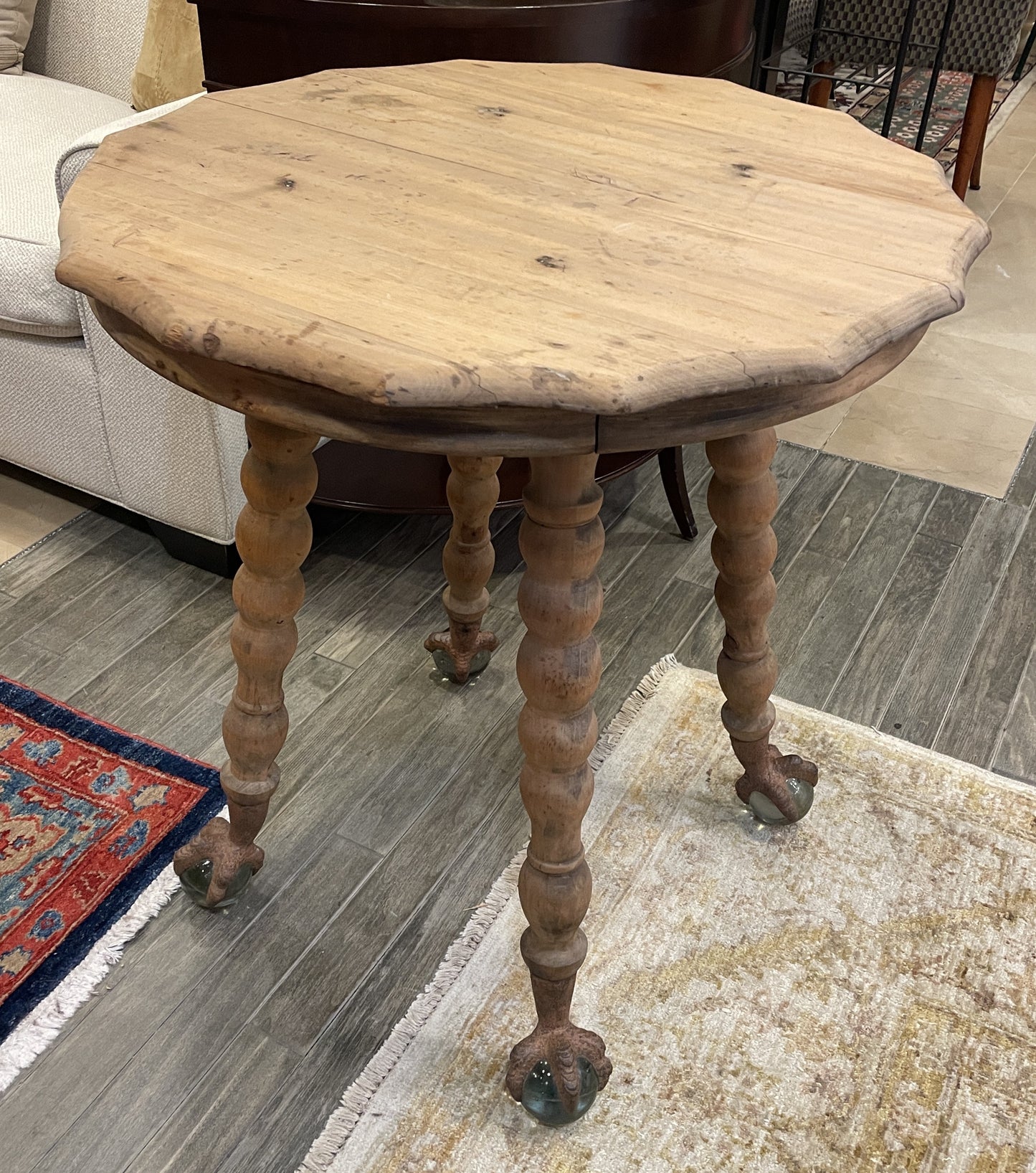 Antique Claw Foot Table, AS IS (0JL04D)