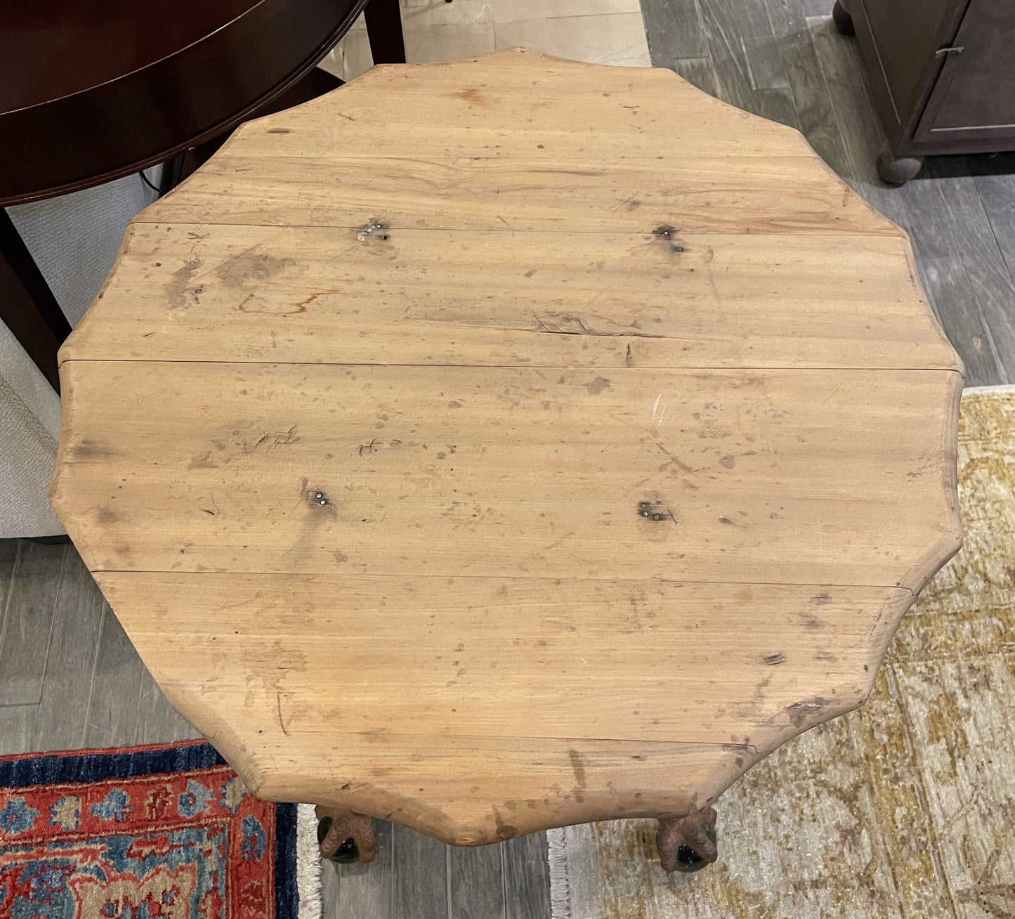 Antique Claw Foot Table, AS IS (0JL04D)