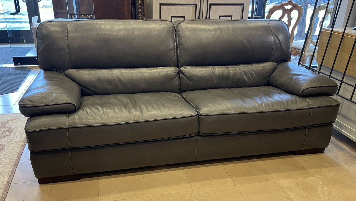 Trayton Gray Leather Sofa (0PC001)