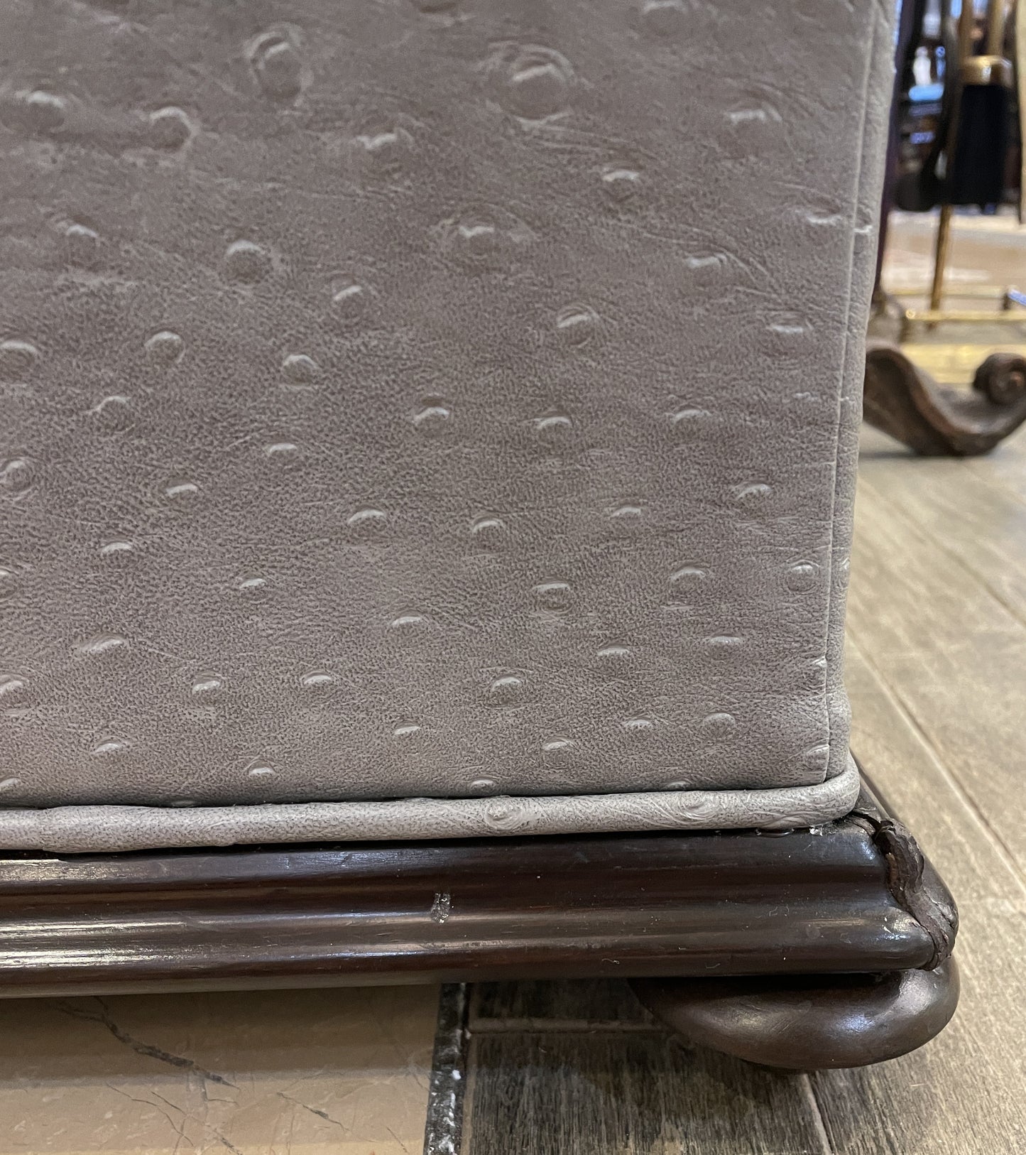Ostrich Ottoman, AS IS (05B00P)