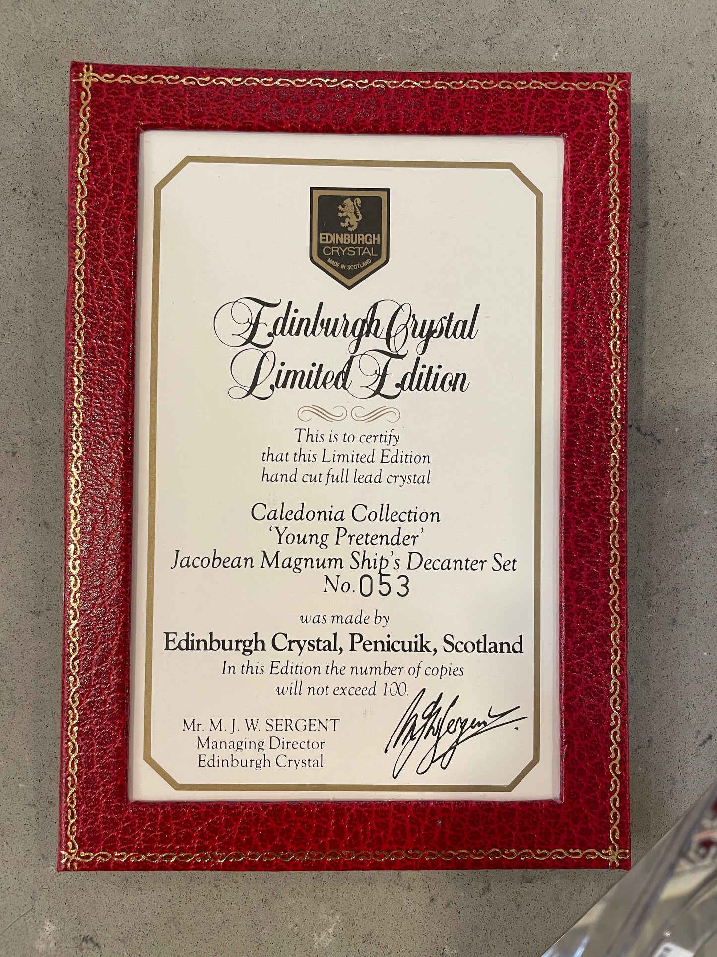 Edinburgh Ships Decanter Brandy Suite (0HZ00D)