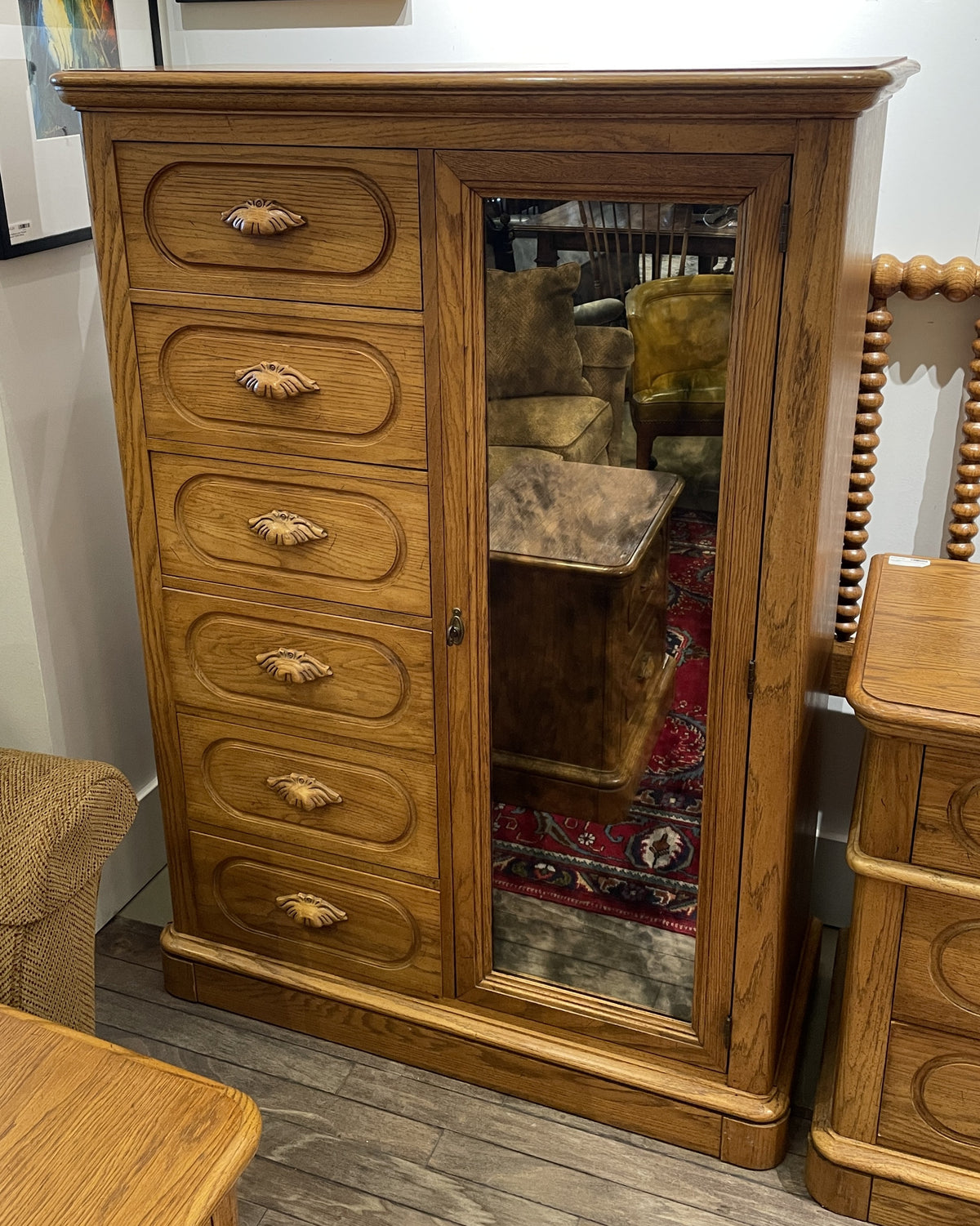 Oak Victorian Reproduction Armoire (0P8001)
