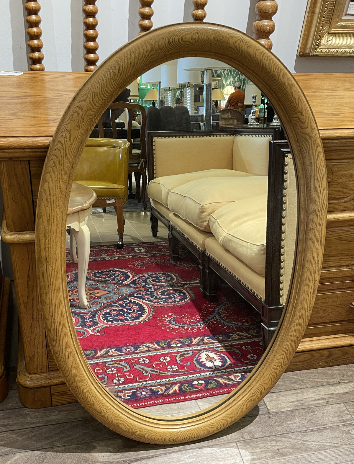 Oak Oval Mirror (0P8005)