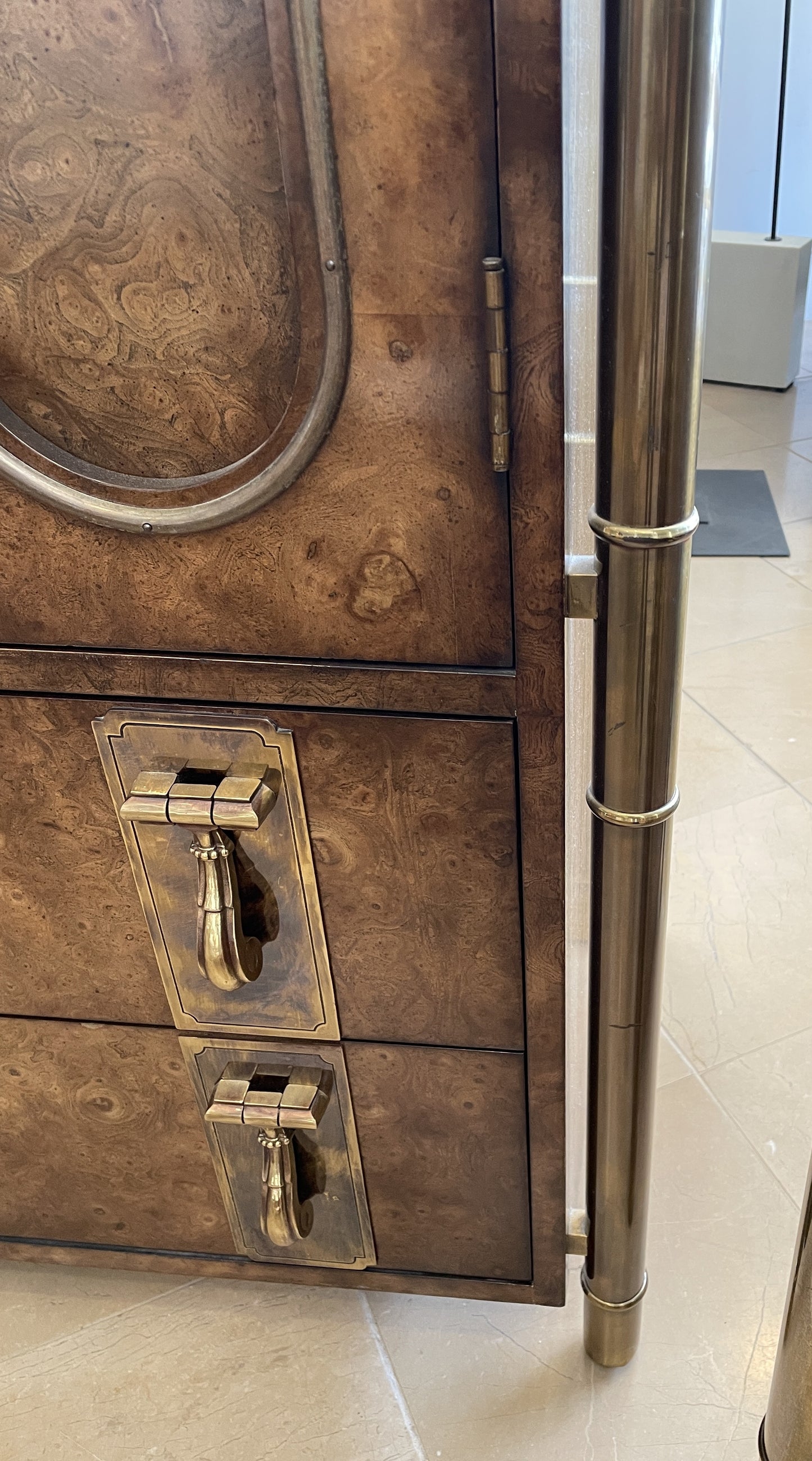 Mastercraft by William Doezema Carpathian Elm Hollywood Regency Armoire (0LL003)