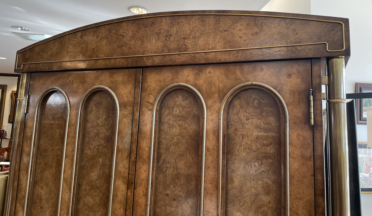 Mastercraft by William Doezema Carpathian Elm Hollywood Regency Armoire (0LL003)