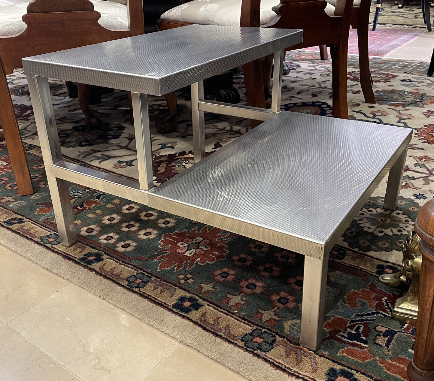 Stainless Surgical Double Tier Step Stool (0HV004)