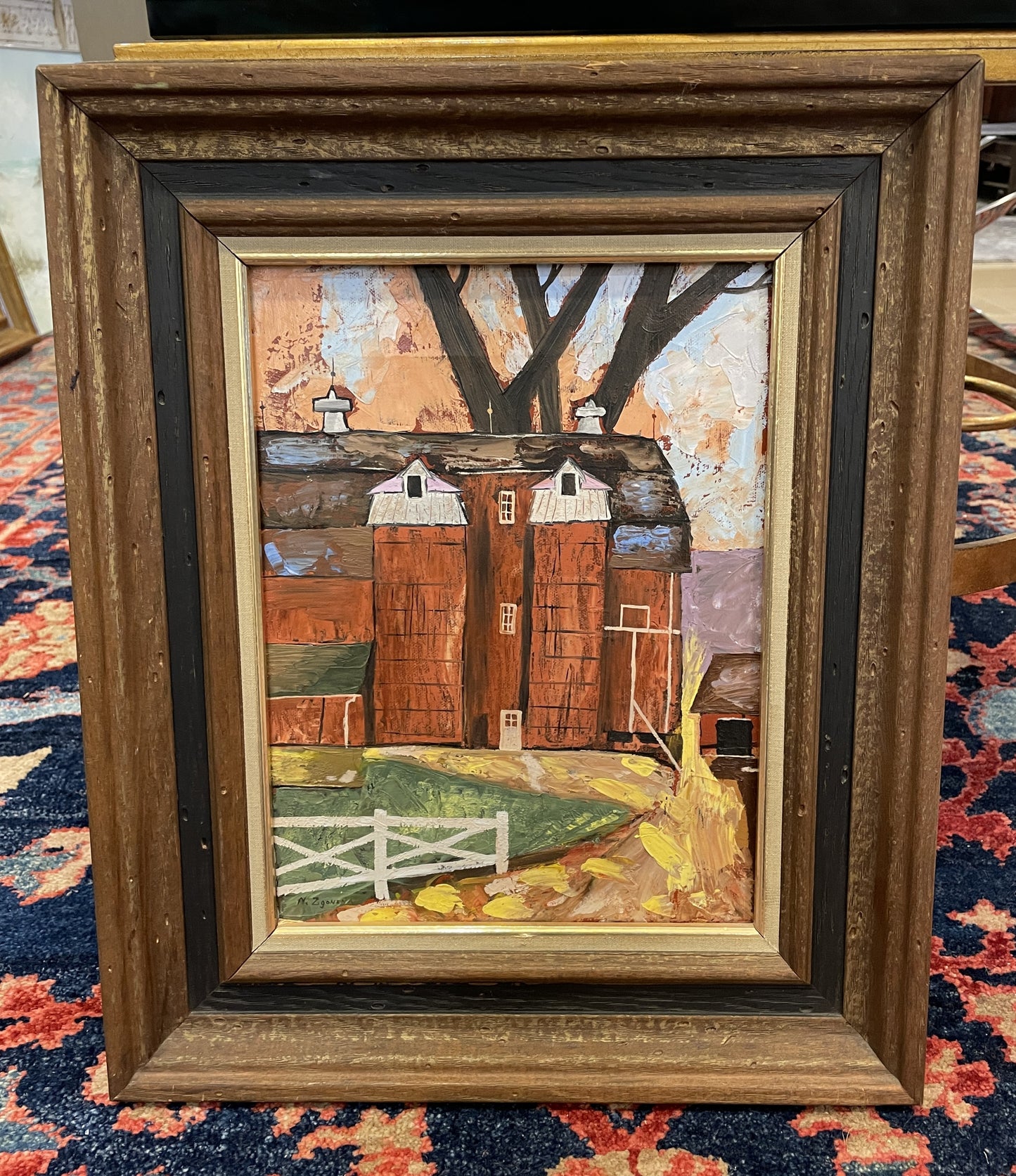 Nancy Zgonena Barn Oil Painting (0LN00H)