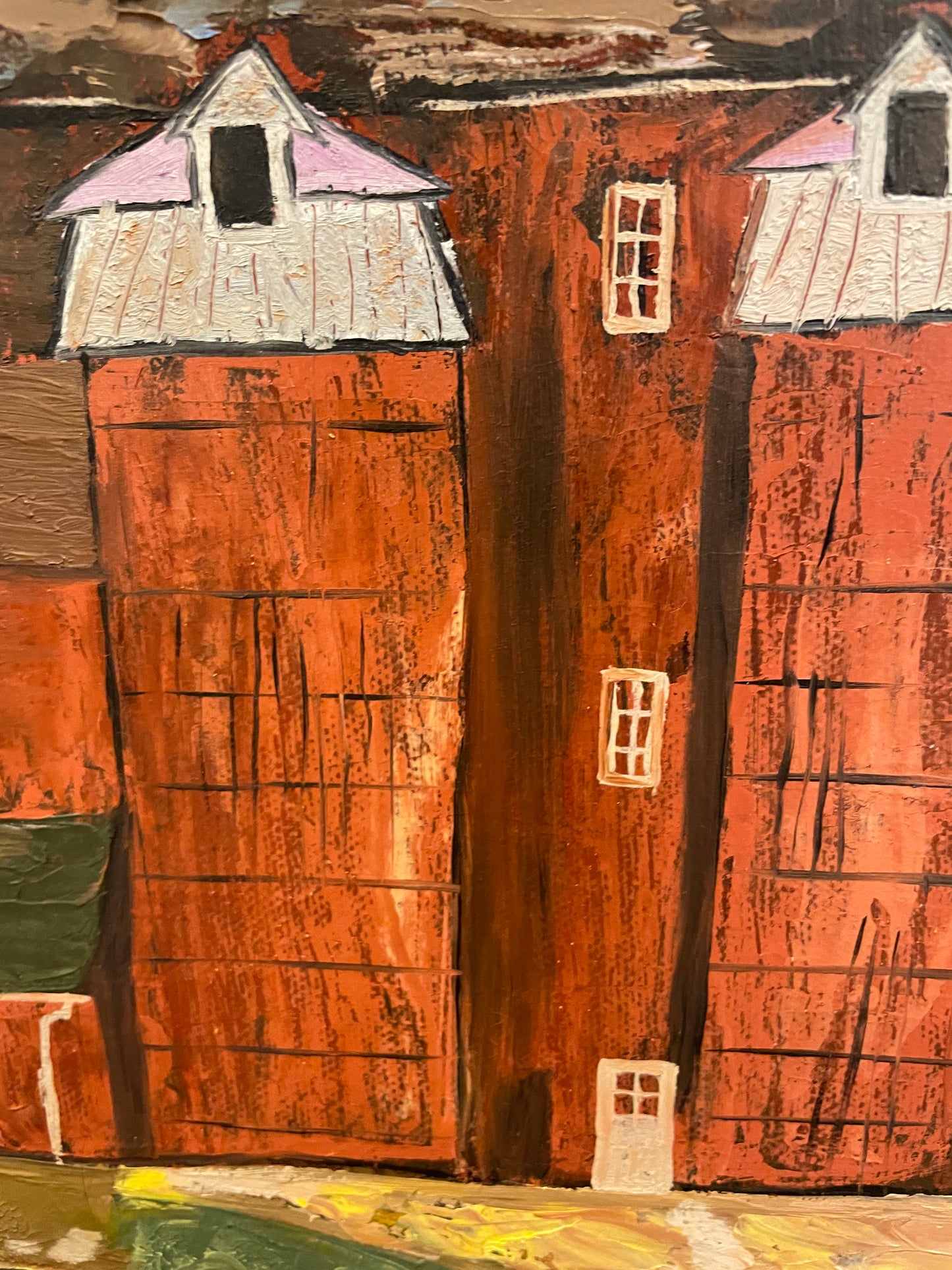 Nancy Zgonena Barn Oil Painting (0LN00H)
