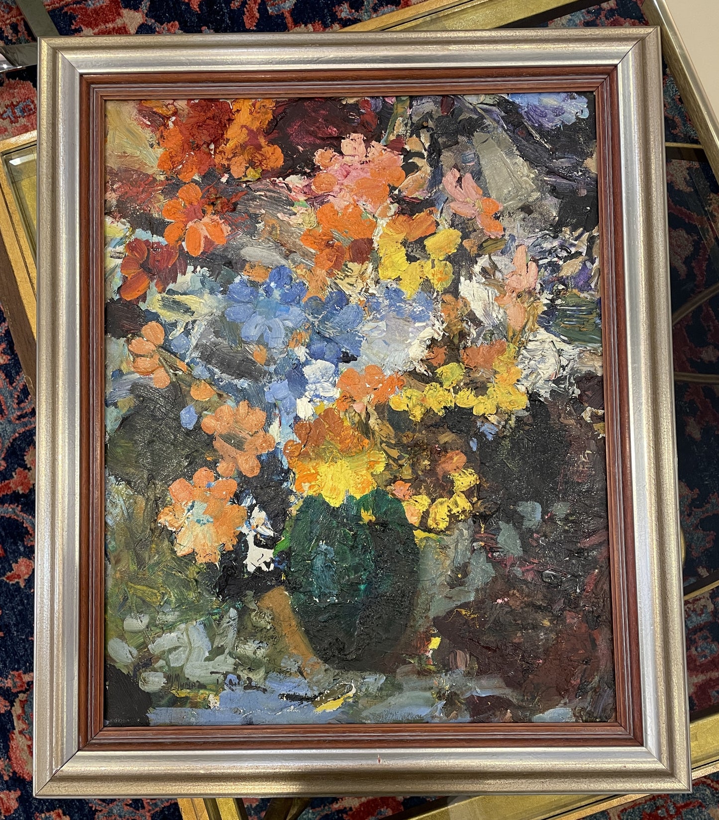 Manuel Munoz Ruiz Floral Acrylic on Canvas (0LN00L)