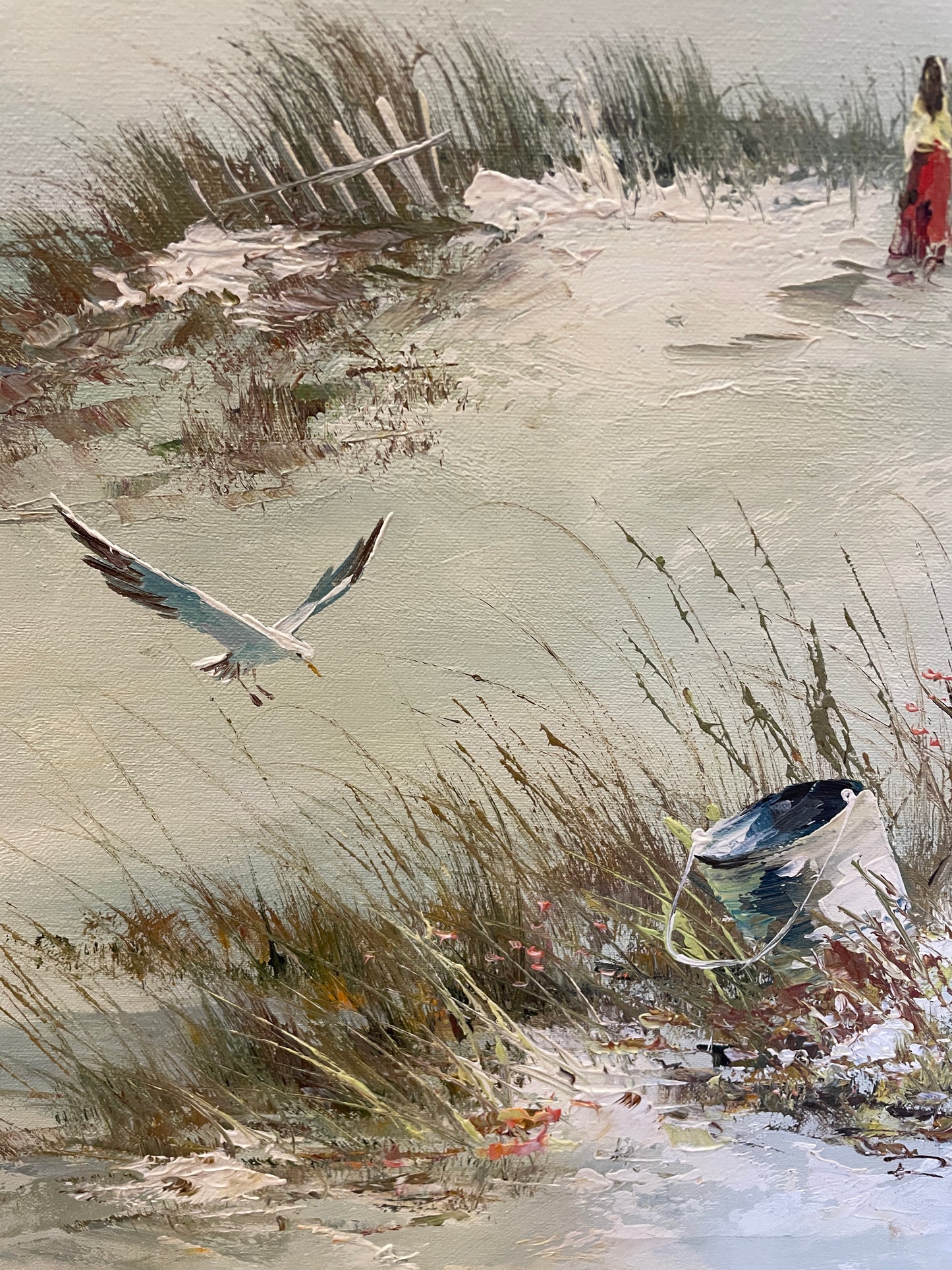 Edward Runci Seascape/Beach Scene Oil on Canvas (0LN00G)