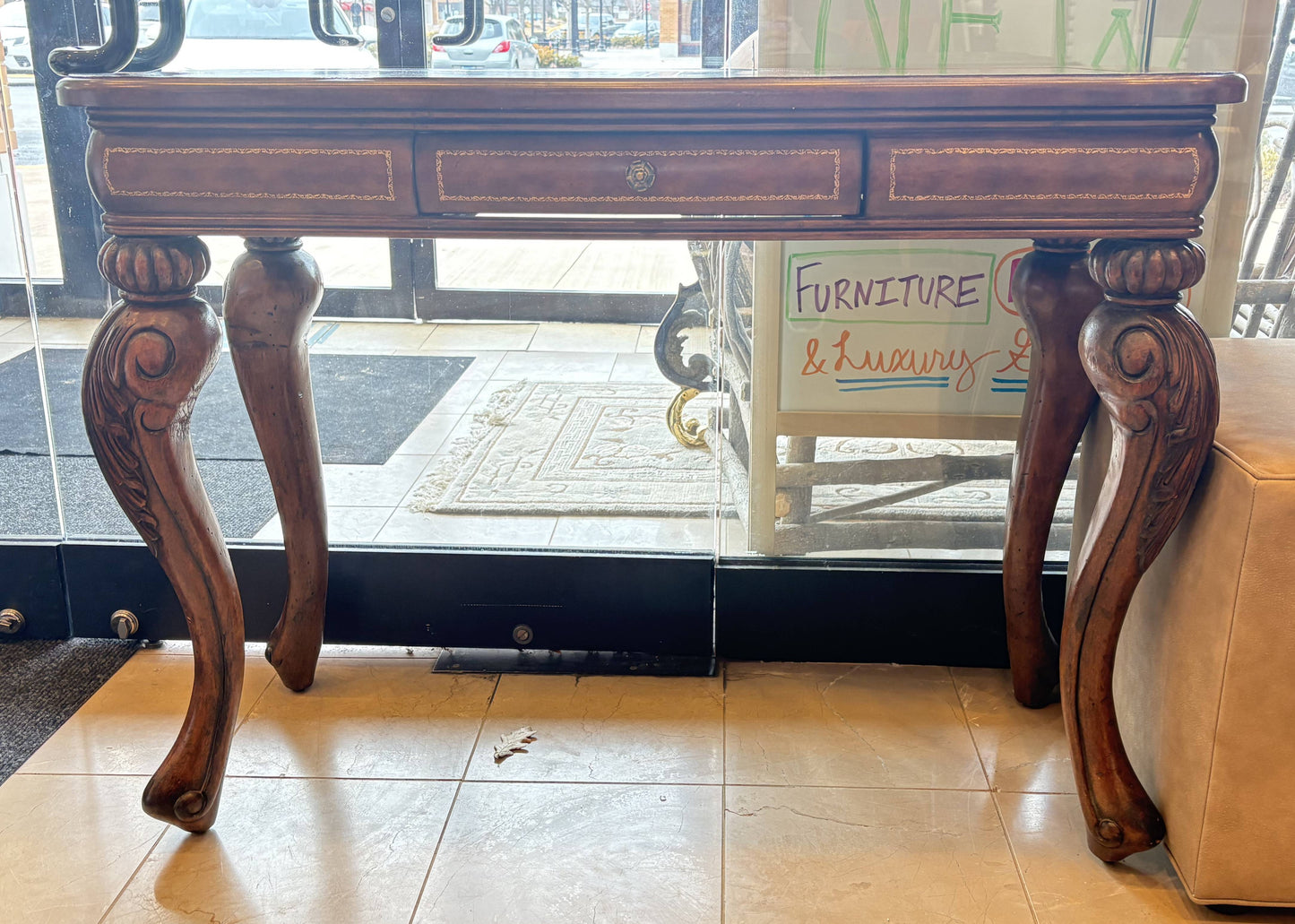 Cabriole Leg Console Table/Narrow Desk (0KS001)