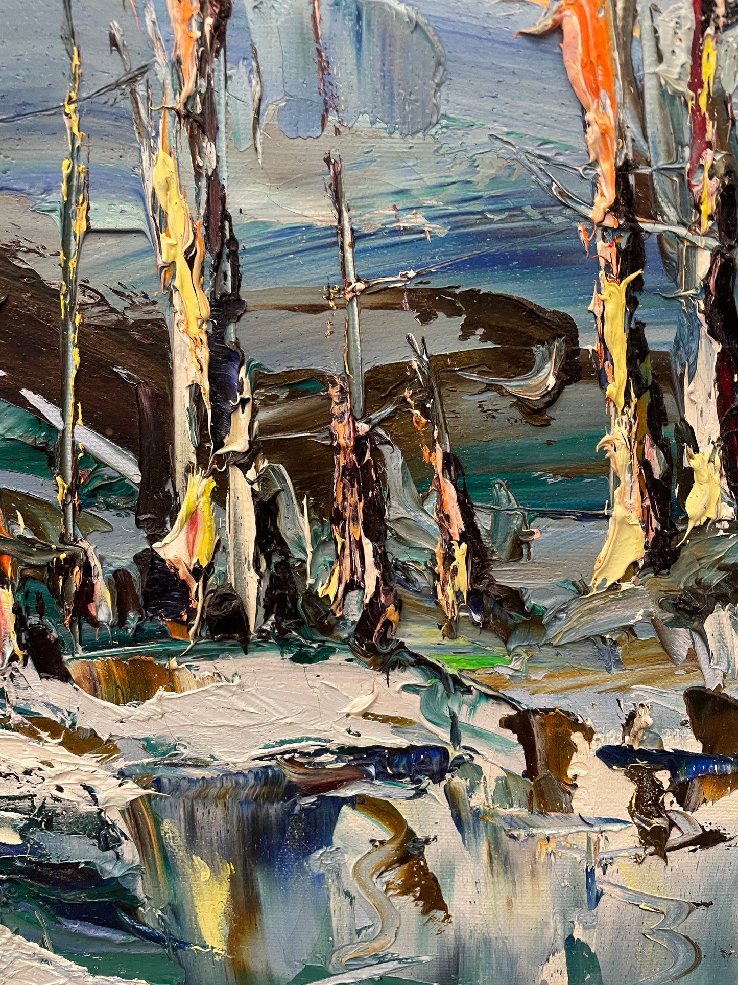 Manuel Munoz Ruiz Birch Trees Acrylic on Canvas (0LN00J)