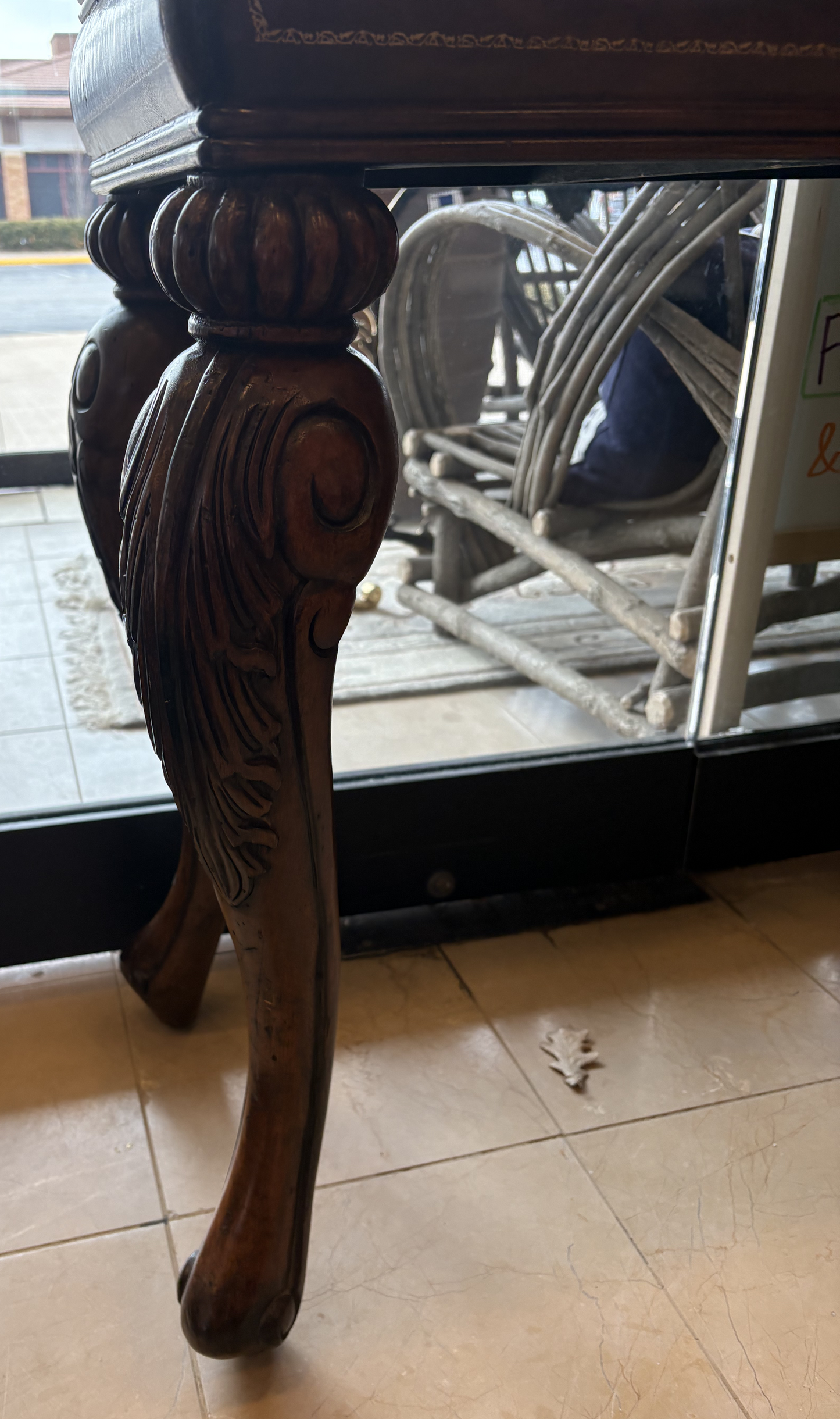 Cabriole Leg Console Table/Narrow Desk (0KS001)