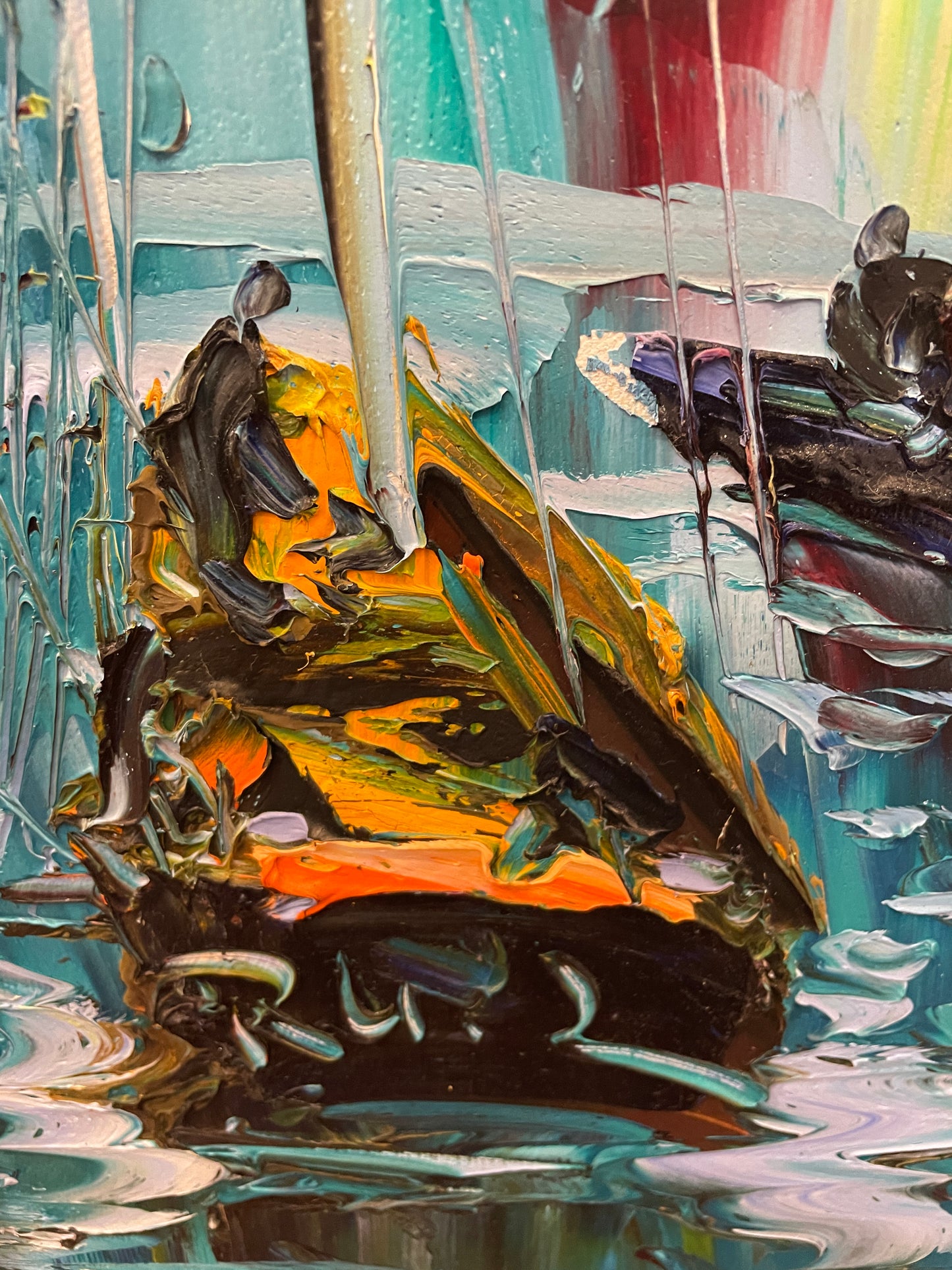 Manuel Munoz Ruiz Sailboats Acrylic on Canvas (0LN00I)