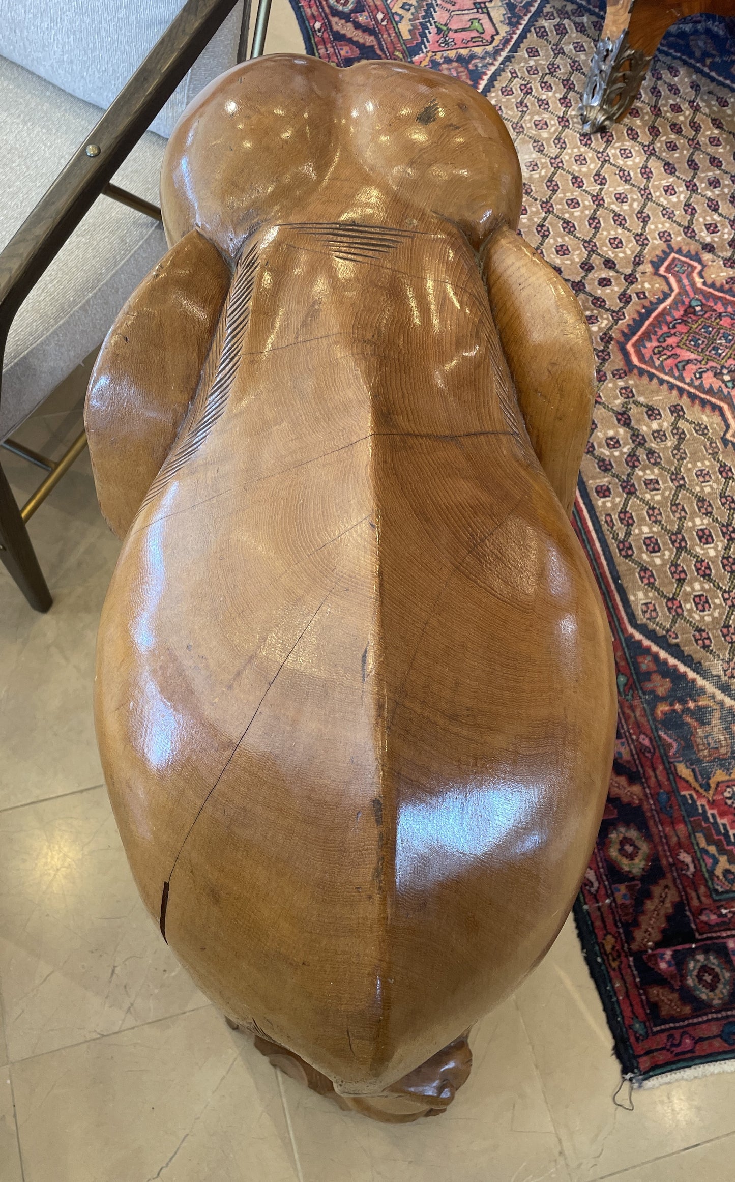 Monumental Carved Elephant Sculpture, AS IS (0LN001)