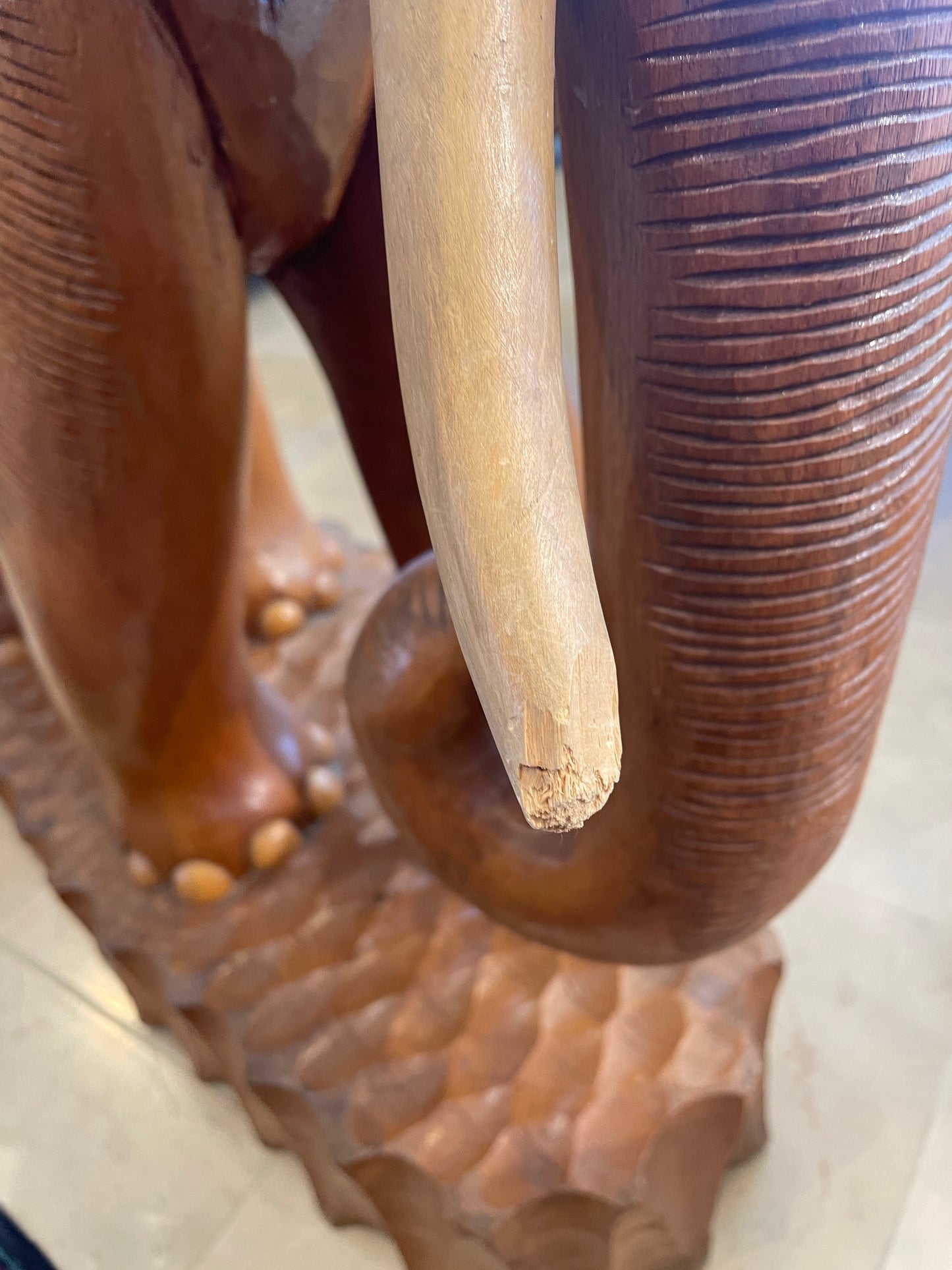 Monumental Carved Elephant Sculpture, AS IS (0LN001)