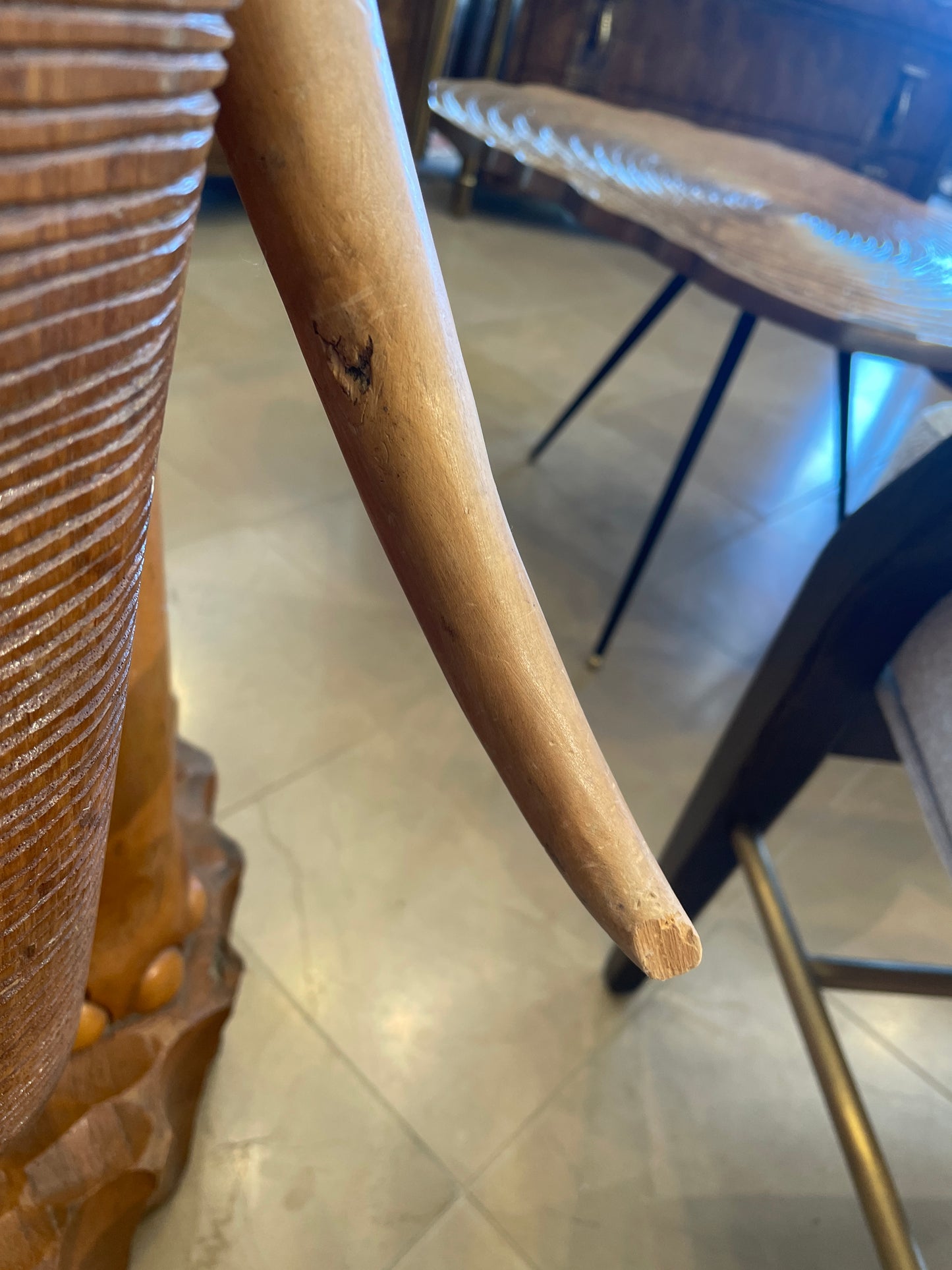 Monumental Carved Elephant Sculpture, AS IS (0LN001)