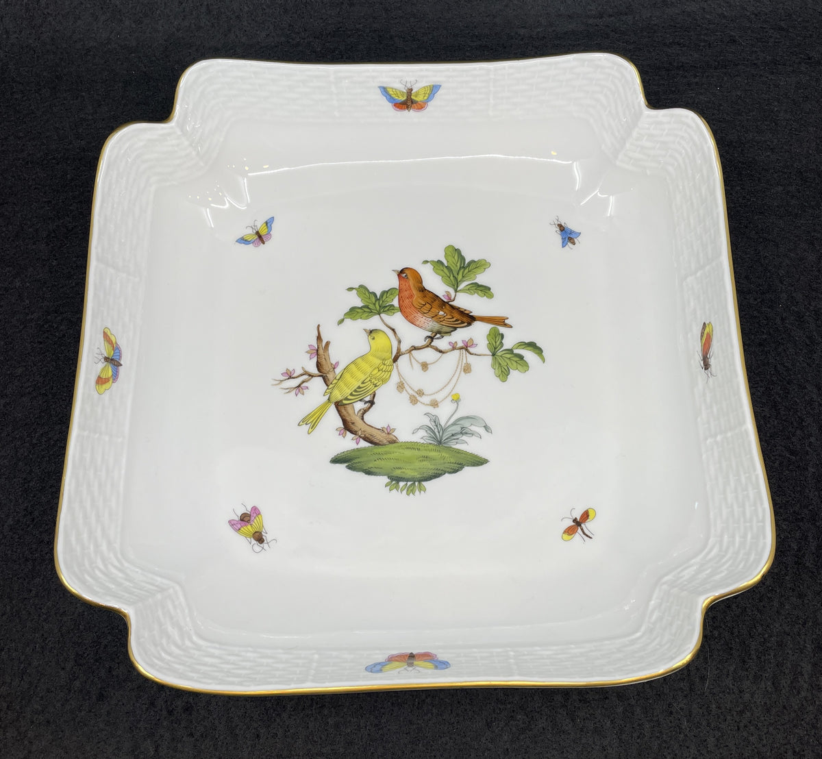 Herend Rothschild Square Salad Bowl, large (0GU006)