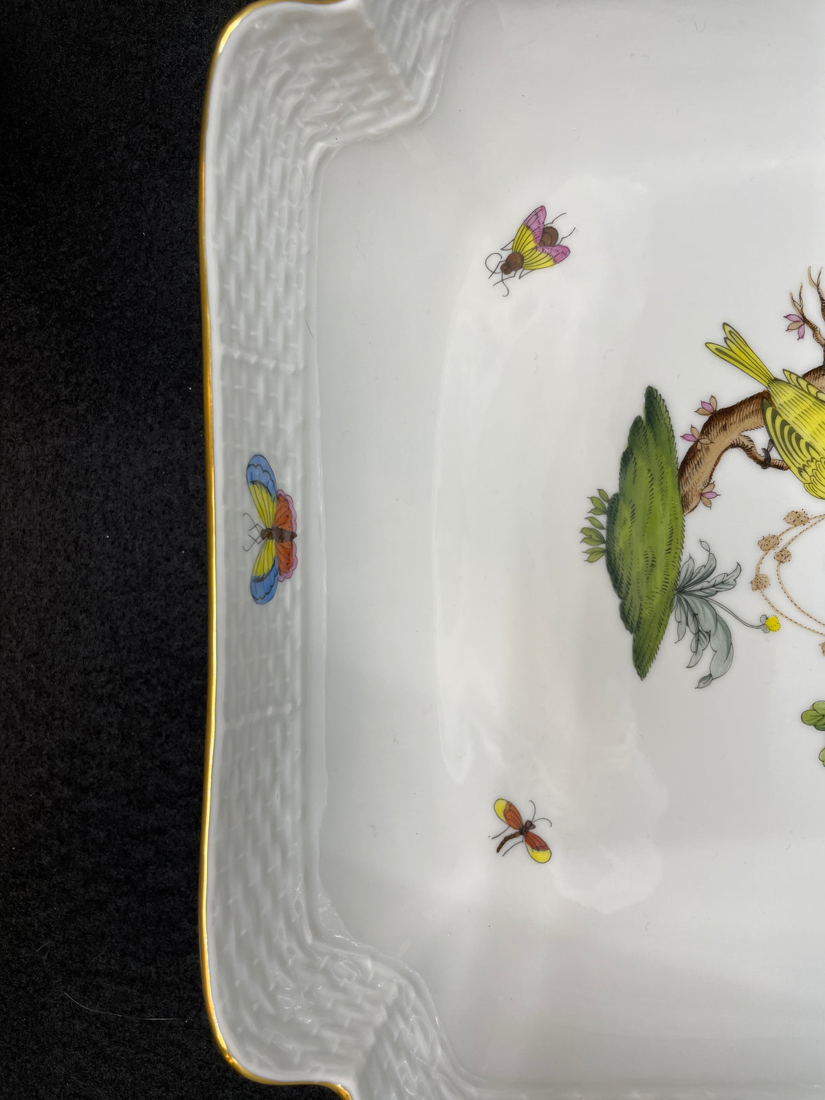 Herend Rothschild Square Salad Bowl, large (0GU006)