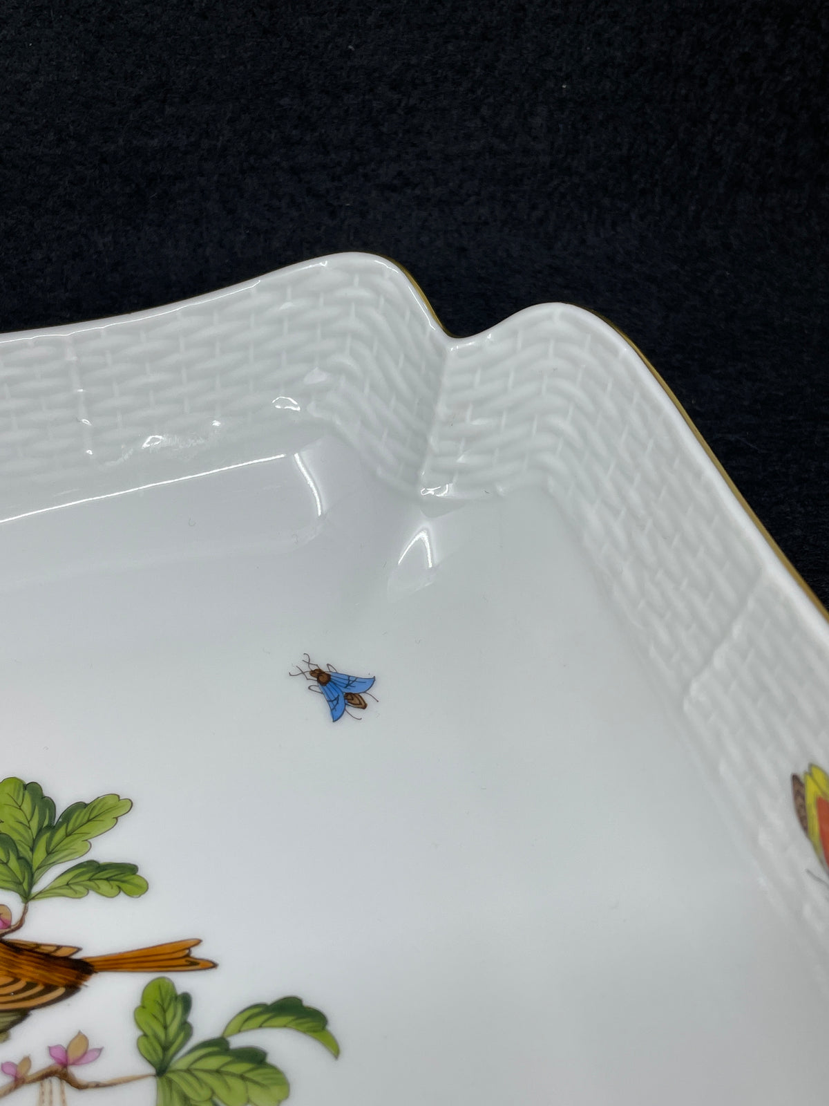 Herend Rothschild Square Salad Bowl, large (0GU006)