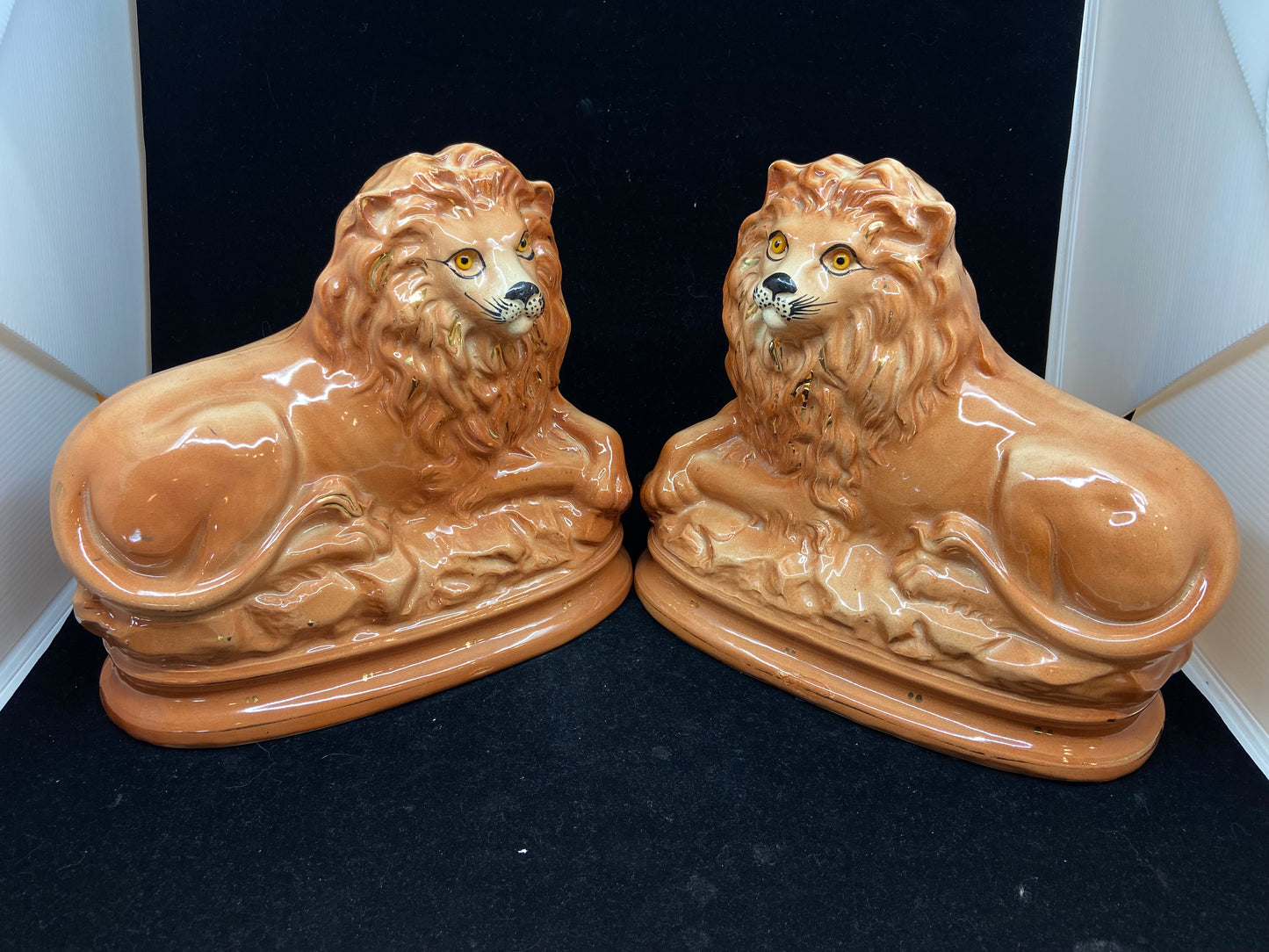 19th Century Staffordshire Lions (25422)
