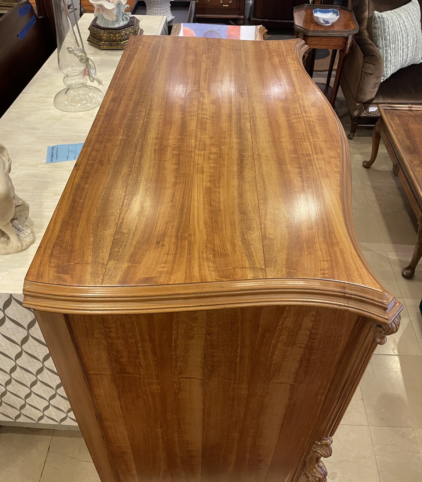 Antique French Provincial Highboy Dresser (0LO003)