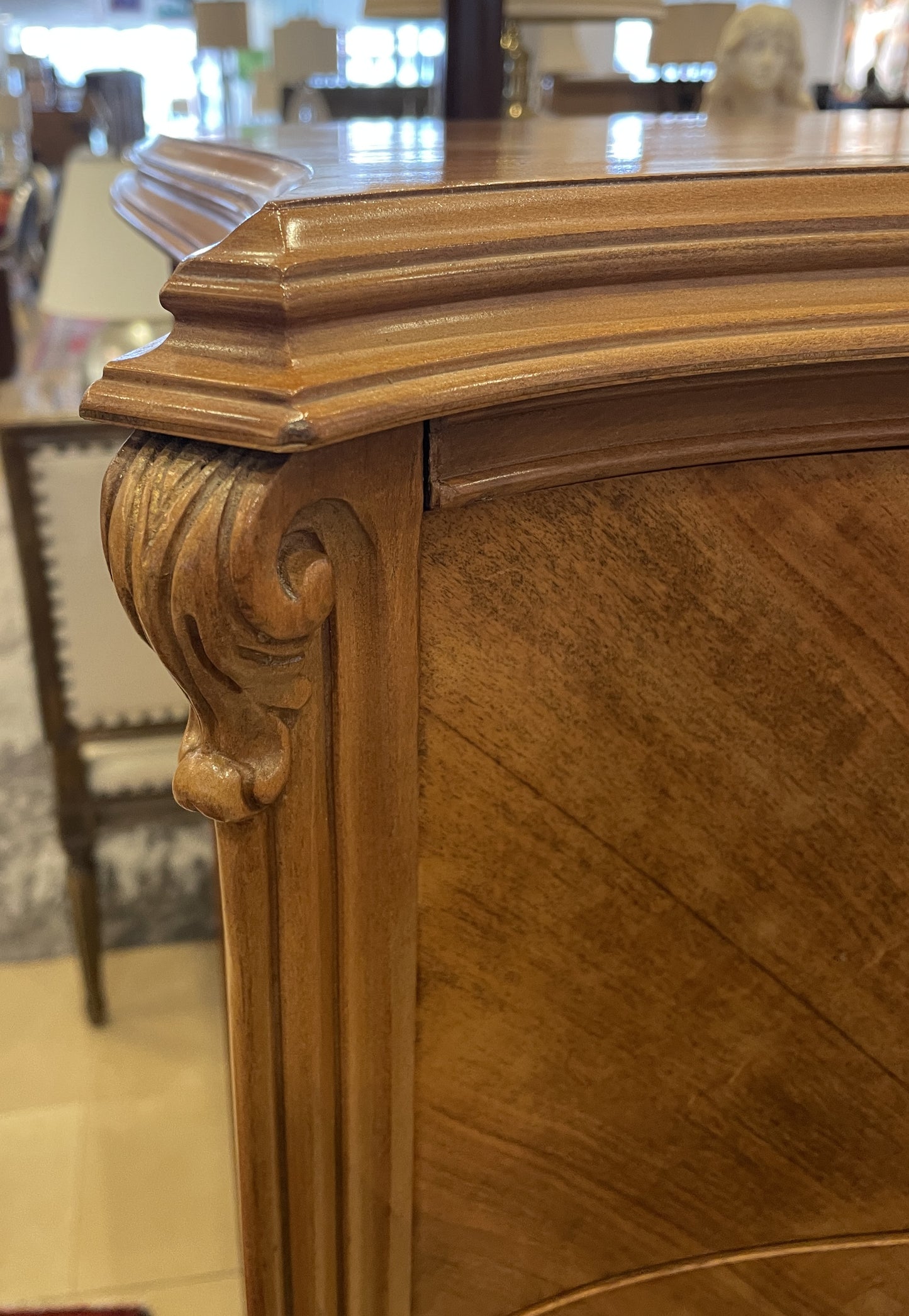 Antique French Provincial Highboy Dresser (0LO003)