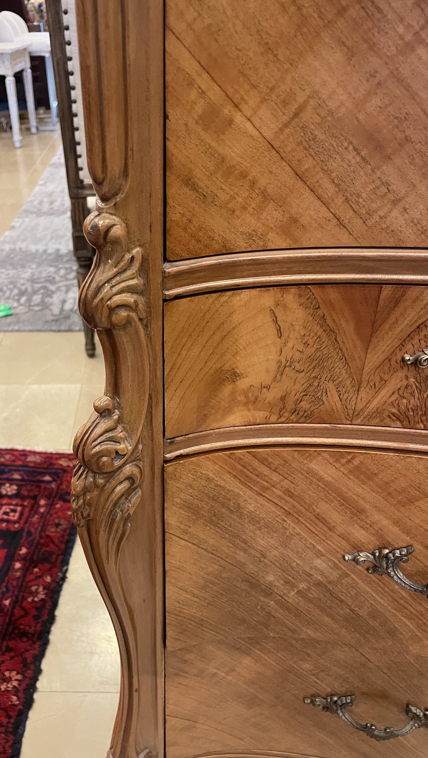 Antique French Provincial Highboy Dresser (0LO003)