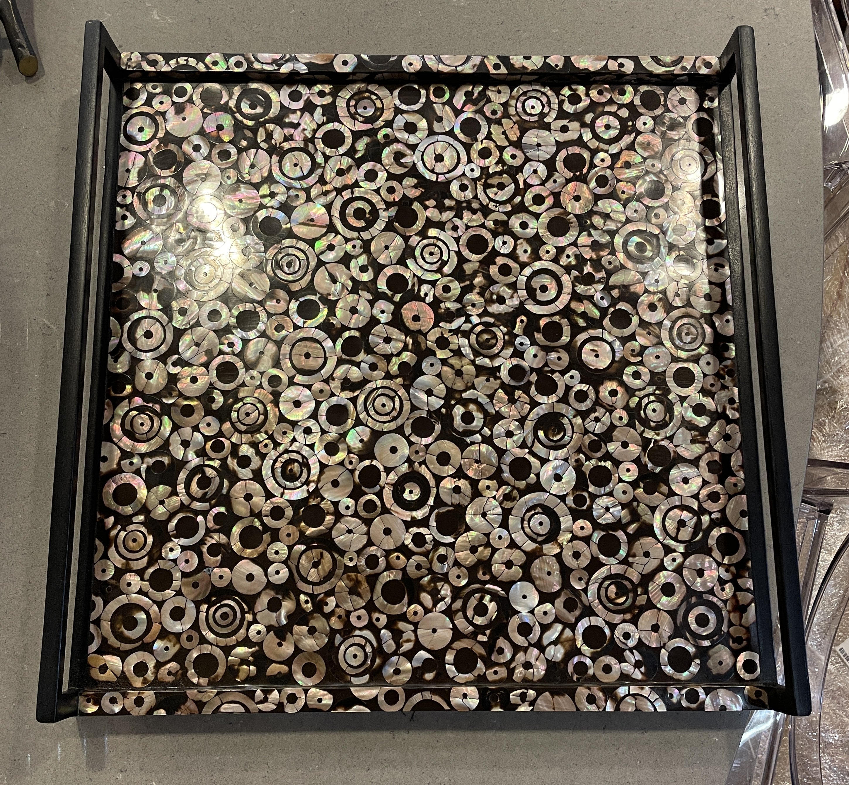 【新品未使用】everyone × Vincent CERAMIC TRAY WMF-IKORA #8396 Silver Plated 13” HAPPY ANNIVERSARY