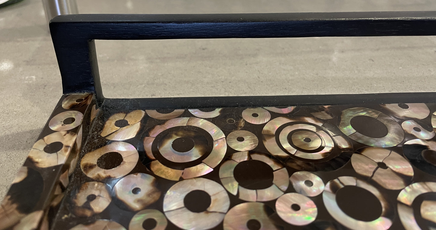 R&Y Augousti Mother of Pearl Inlay Serving Tray (0I600N)