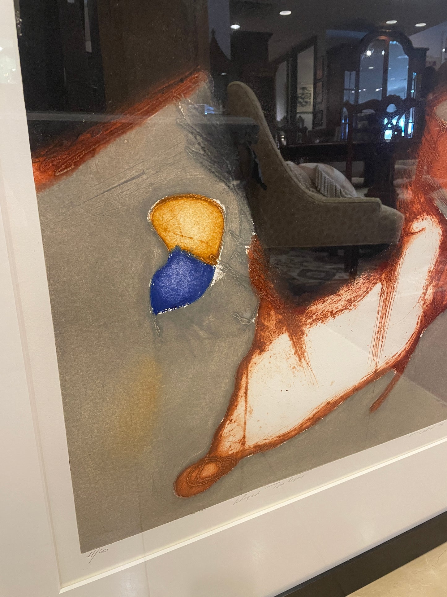 Bersou Lithograph Etching and Aquatint "Le Reqand Ton Reqand" (0I600T)