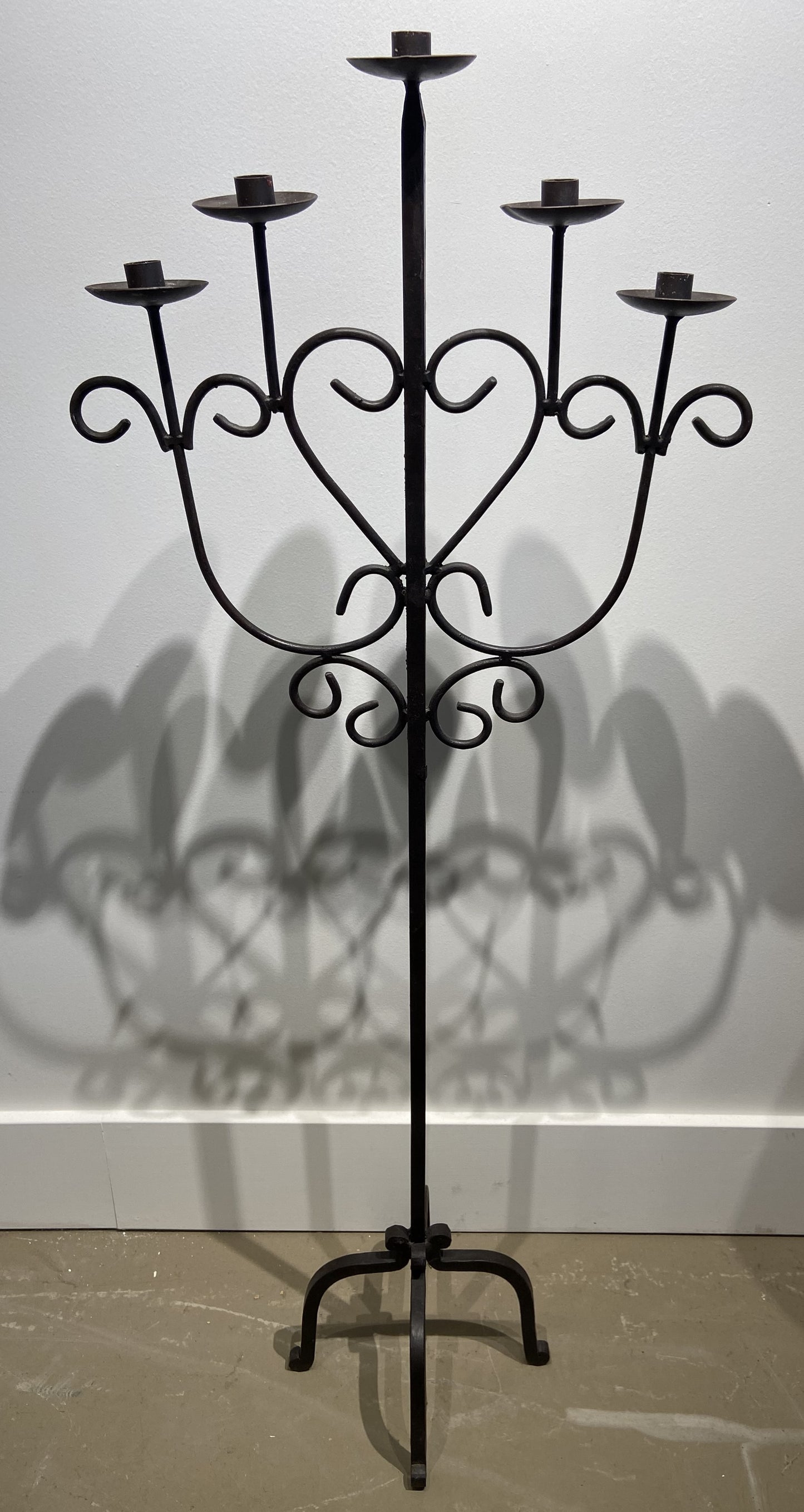 Pair of Wrought Iron Floor Candelabras (KRF1AP)