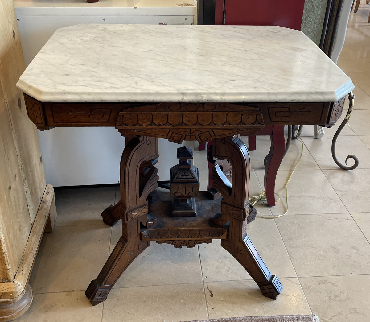 Eastlake Marble Topped Table (0PN006)